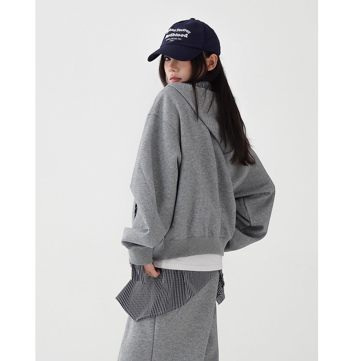 【上下別売り】Shirt Stitch Hoodie & Wide-Leg Sweat Pants Set-up AC7161
