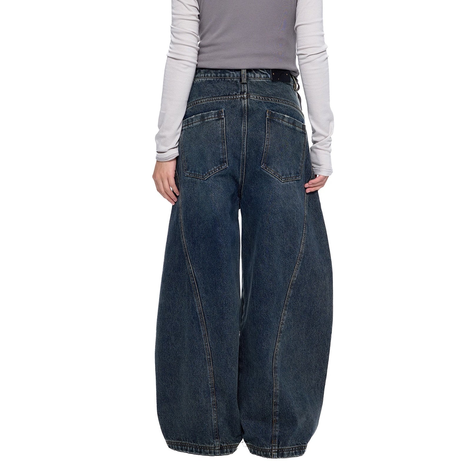 High Waist Vintage Wide Curve Jeans EZ271