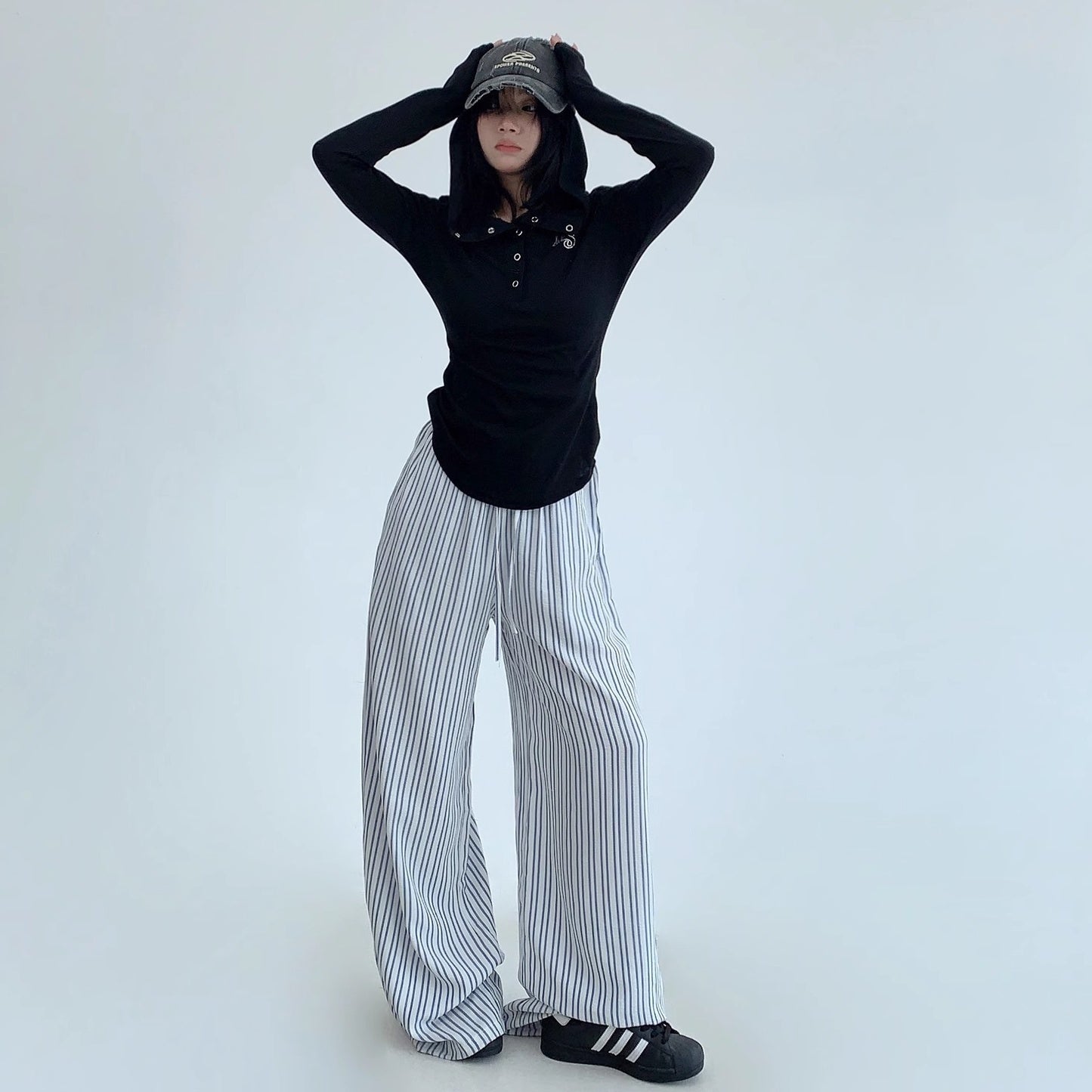 Stripe Relax Casual Pants MW10152