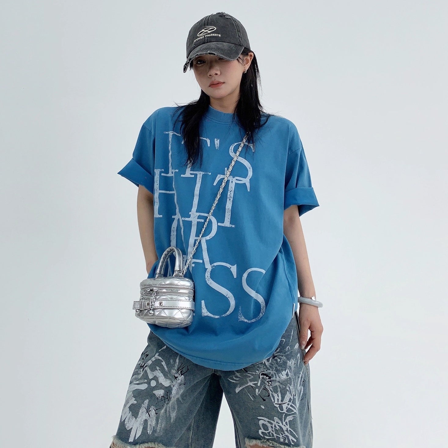 Washed Old Letter T-Shirt OS2002