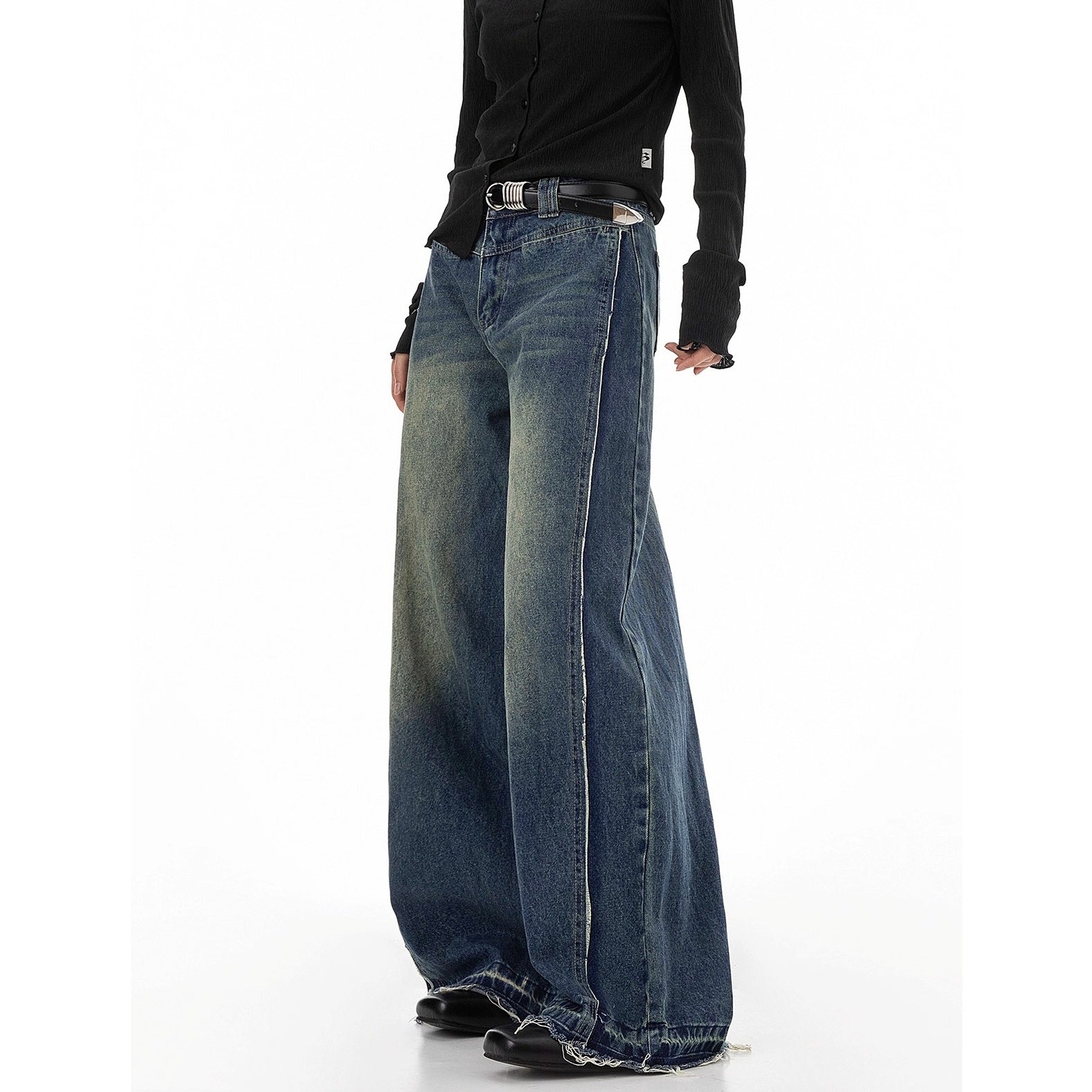 Vintage Damage Wide Buggy Jeans IC9114