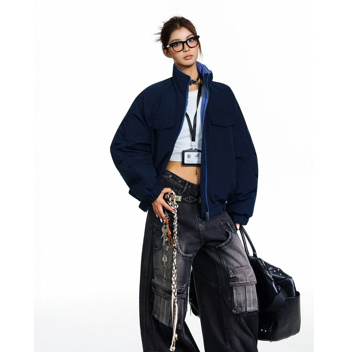 Reversible Plaid Padded Jacket MY30