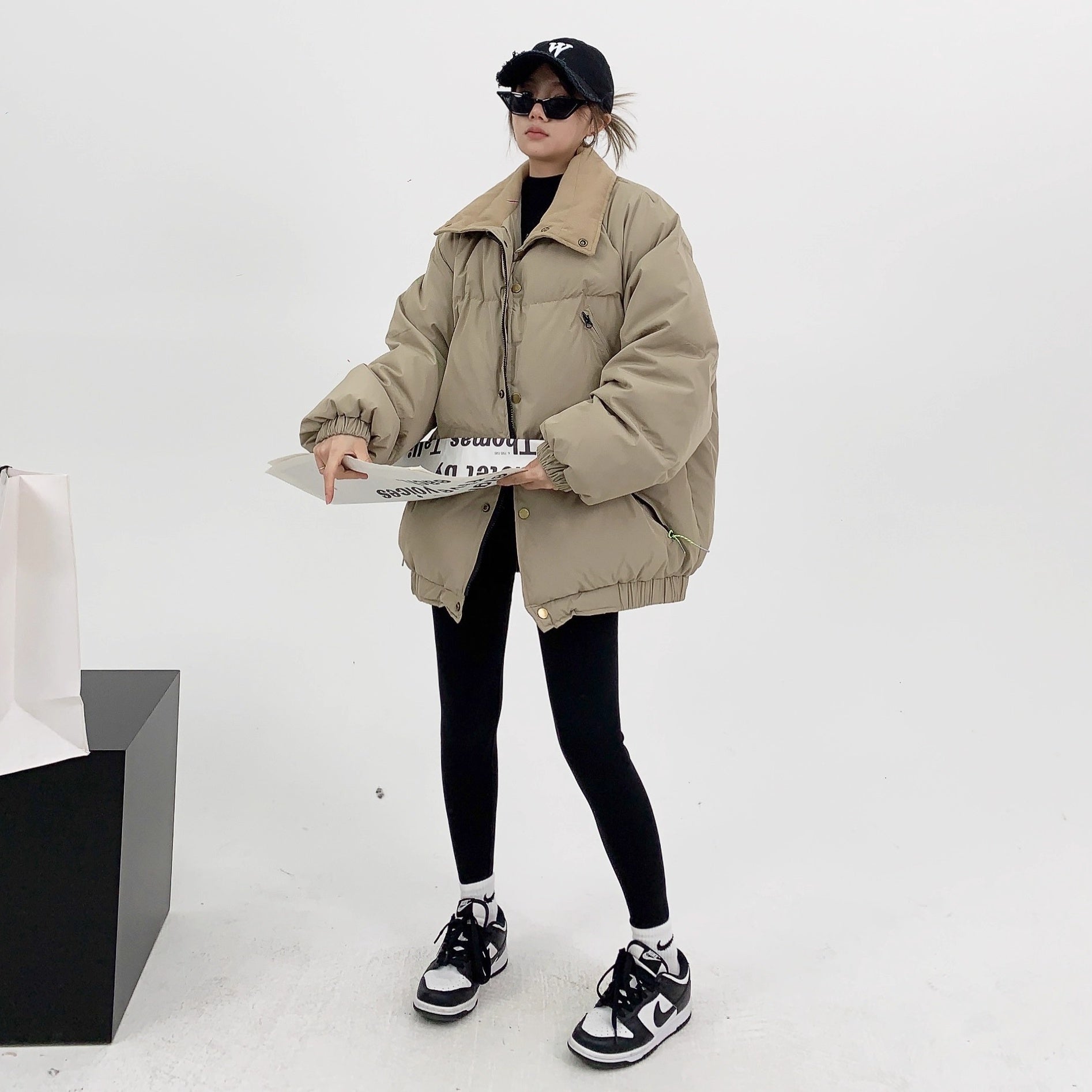 Stand Collar Loose Padded Jacket OS2059