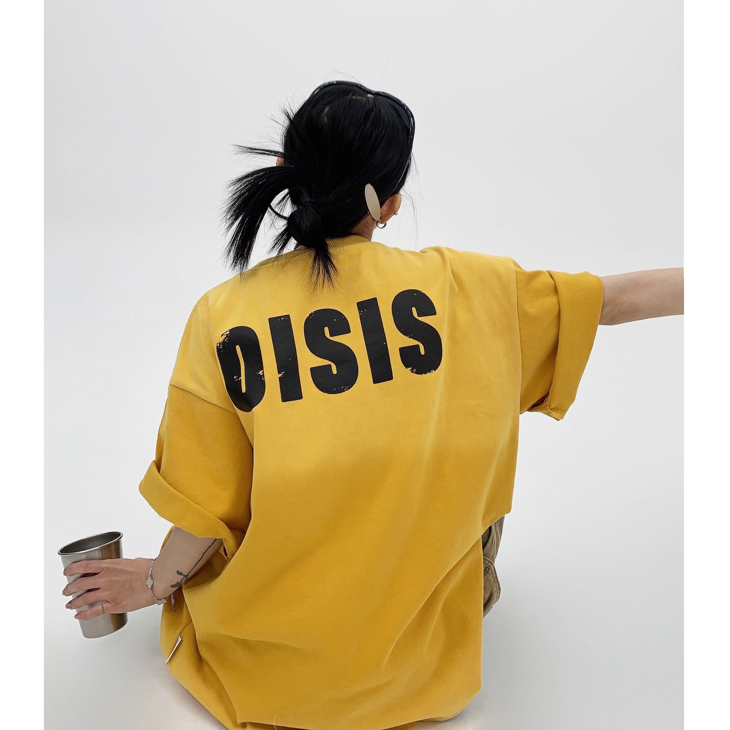 Distressed Print Oversize T-shirt OS2005