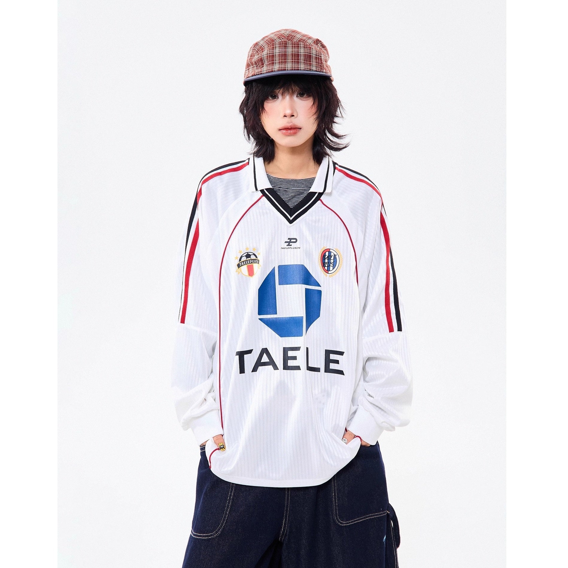 Campus Style Polo Collar Stripe Sports Shirt MW10258