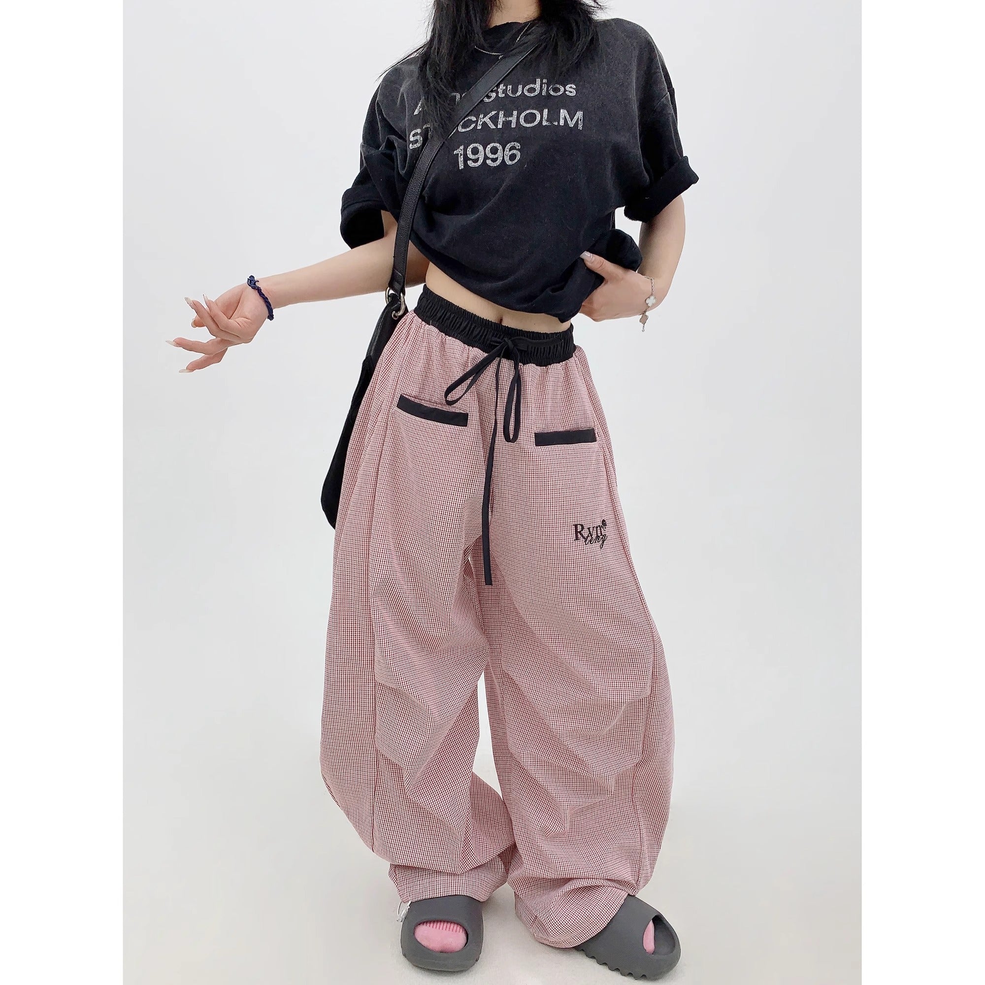 Tuck Drape Casual Wide-Leg Pants MW10159