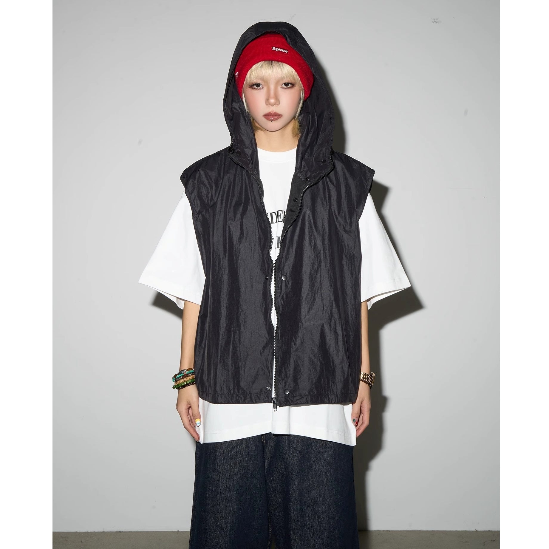 Unisex ZIP Hooded Vest MN9018