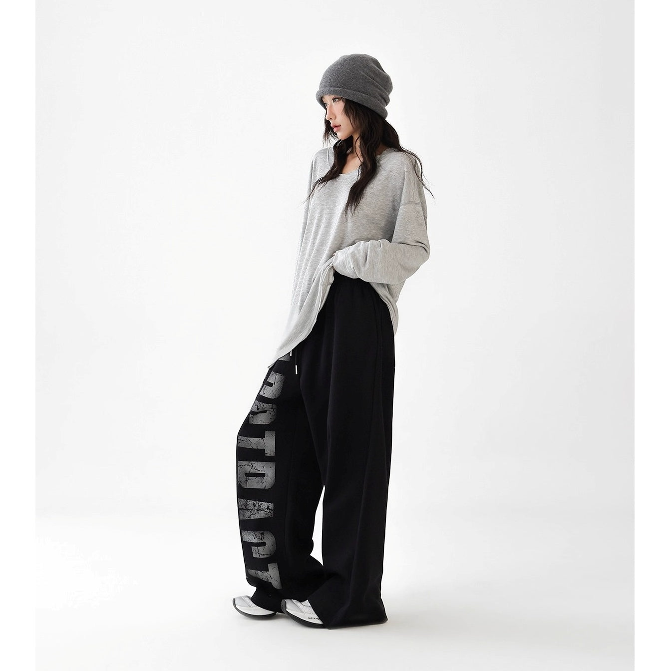 Graphic Print Loose Straight Sweatpants AC7139