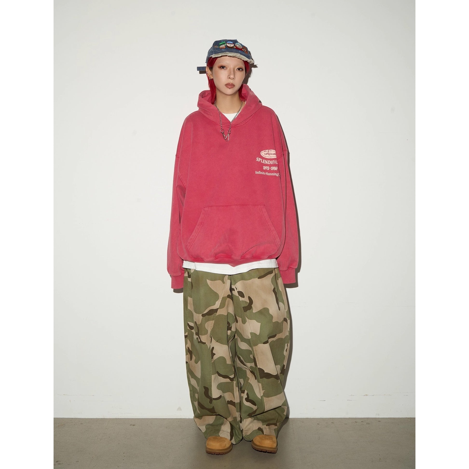 Letter Old Rework Wash Hoodie MN9036