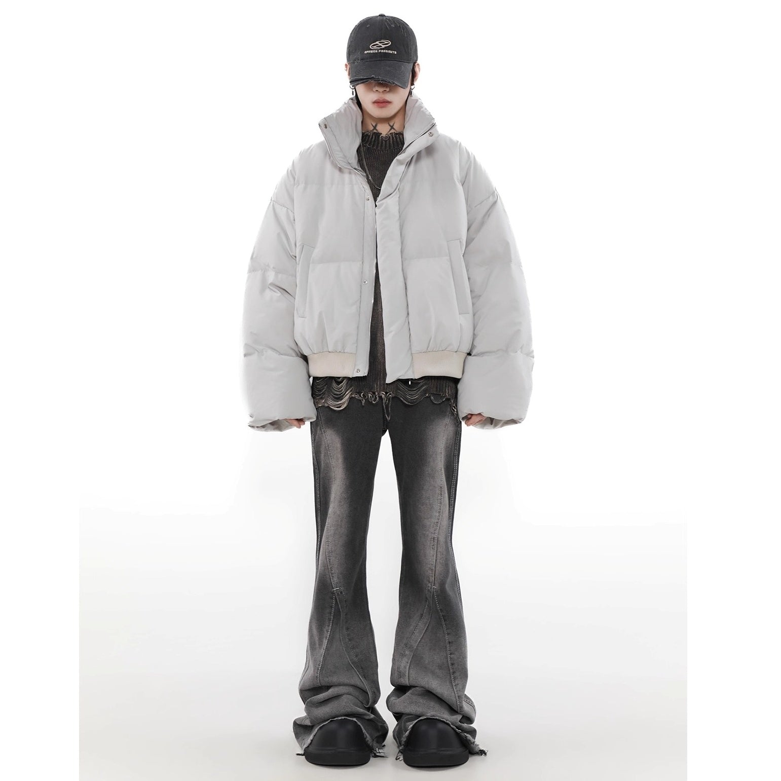 Stand Collar Short Down Jacket MR8033
