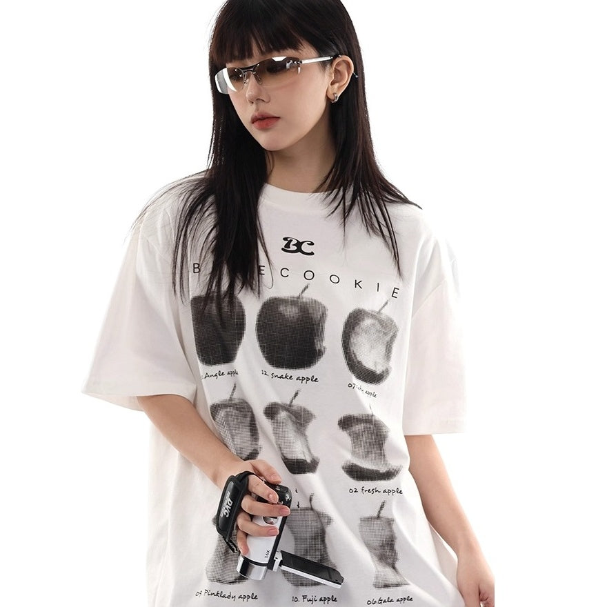 Apple Graphic Print T-shirt VI2006