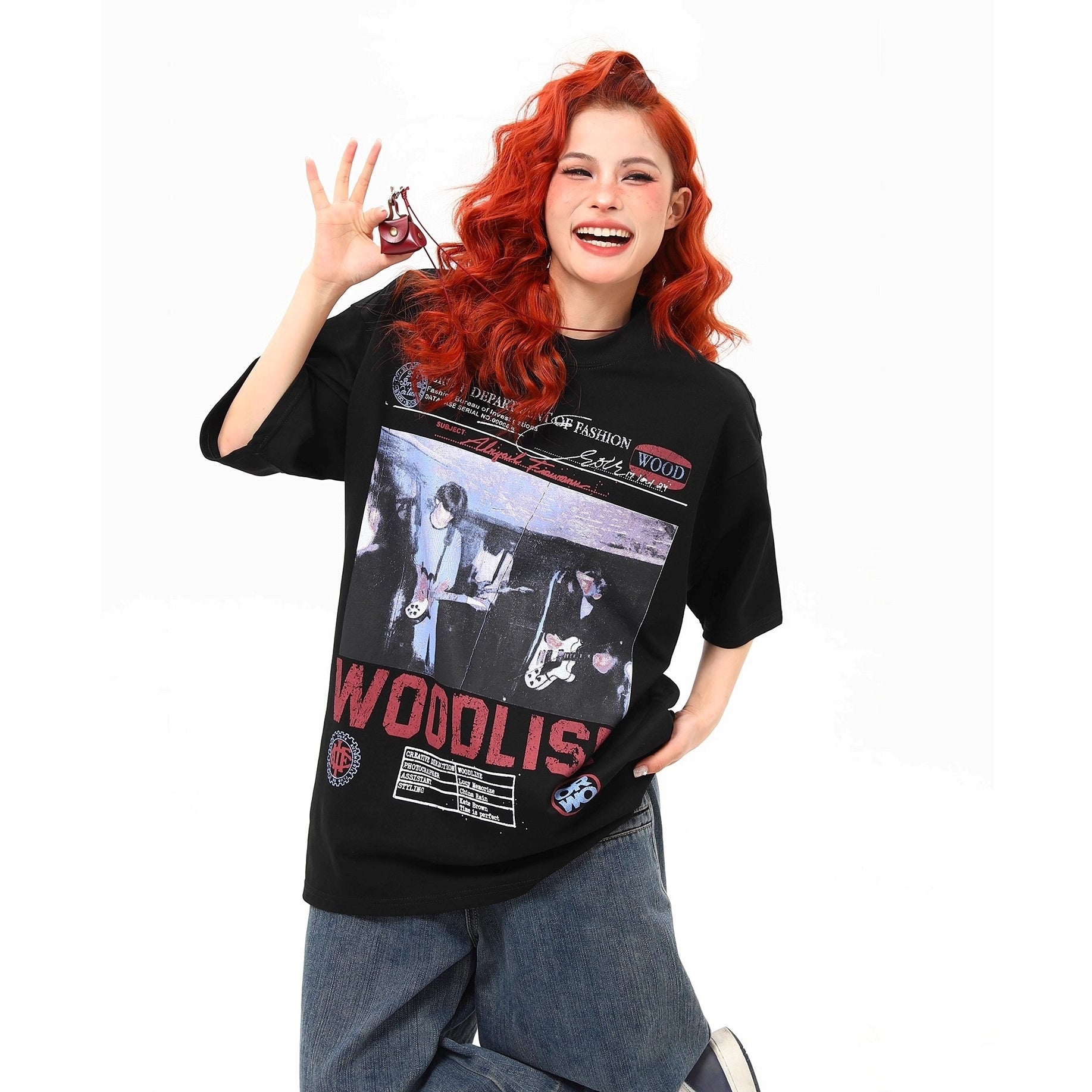 Rock Band Print T-shirt MW10232