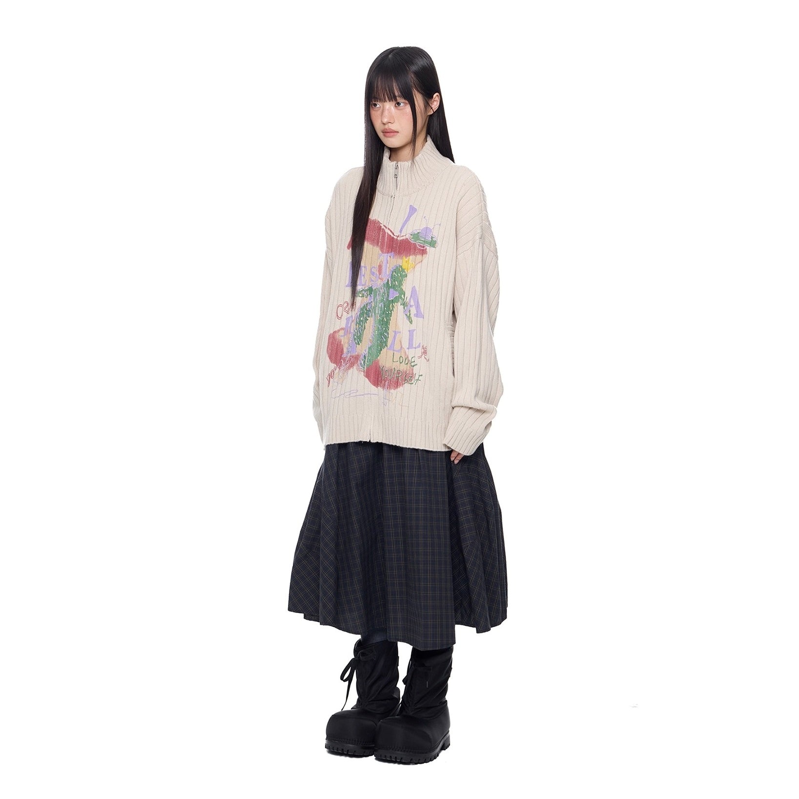 Monogram Print Lib Knit Cardigan EZ264