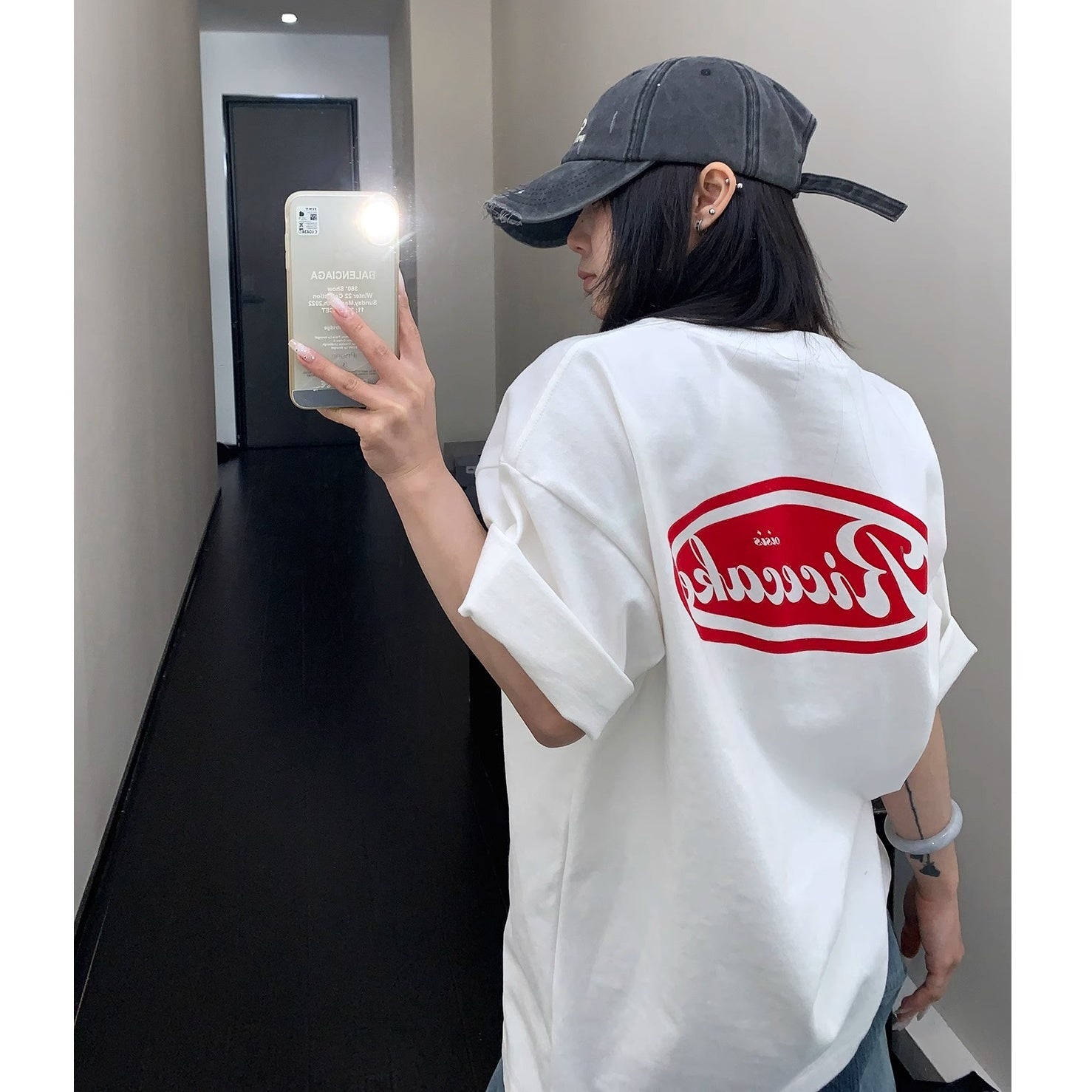 Embroidery & Print Pocket T-shirt OS2009