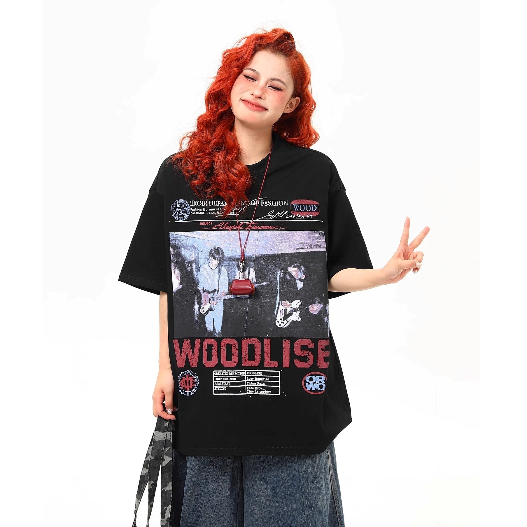 Rock Band Print T-shirt MW10232