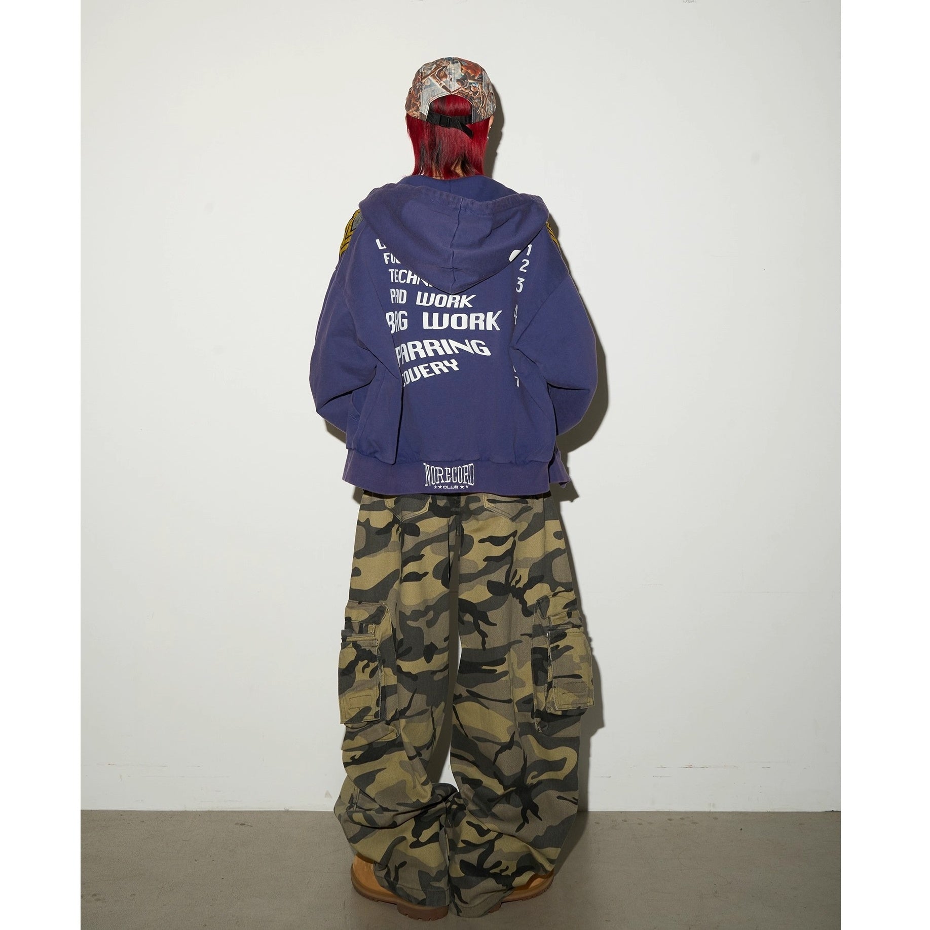Letter Markings Washed Hooded  Parka MN9043