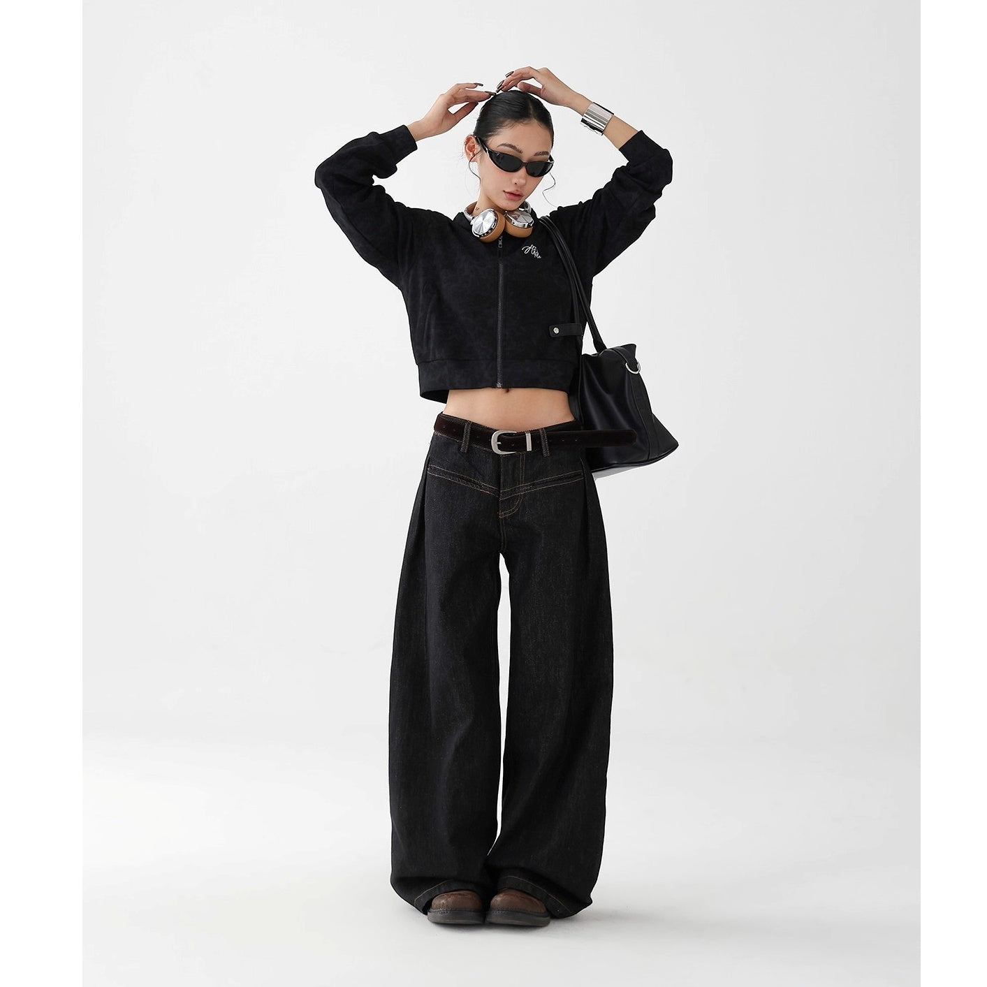 Stitch Wide-Leg Raw Cow Jeans AC7152