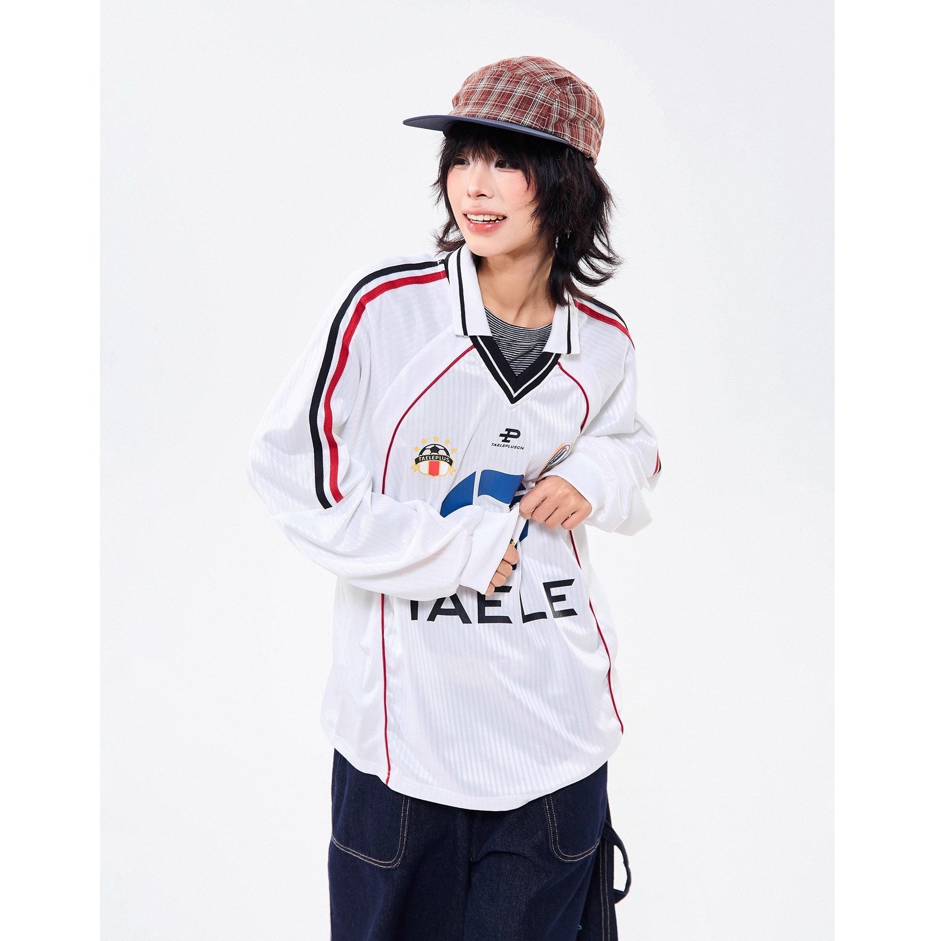 Campus Style Polo Collar Stripe Sports Shirt MW10258