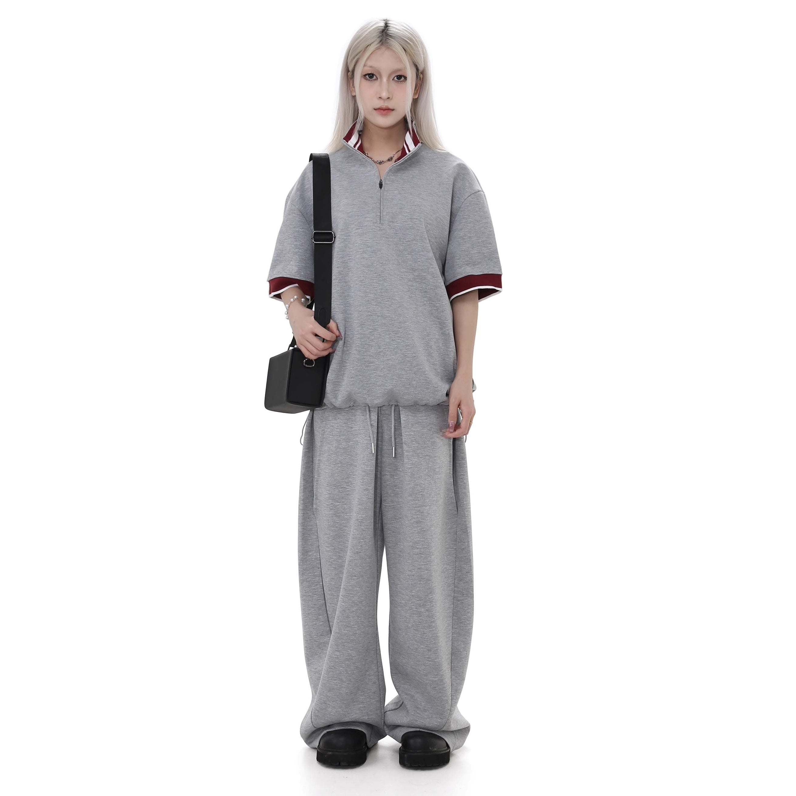 Panel Design Casual Loose Sweatpants GB7033