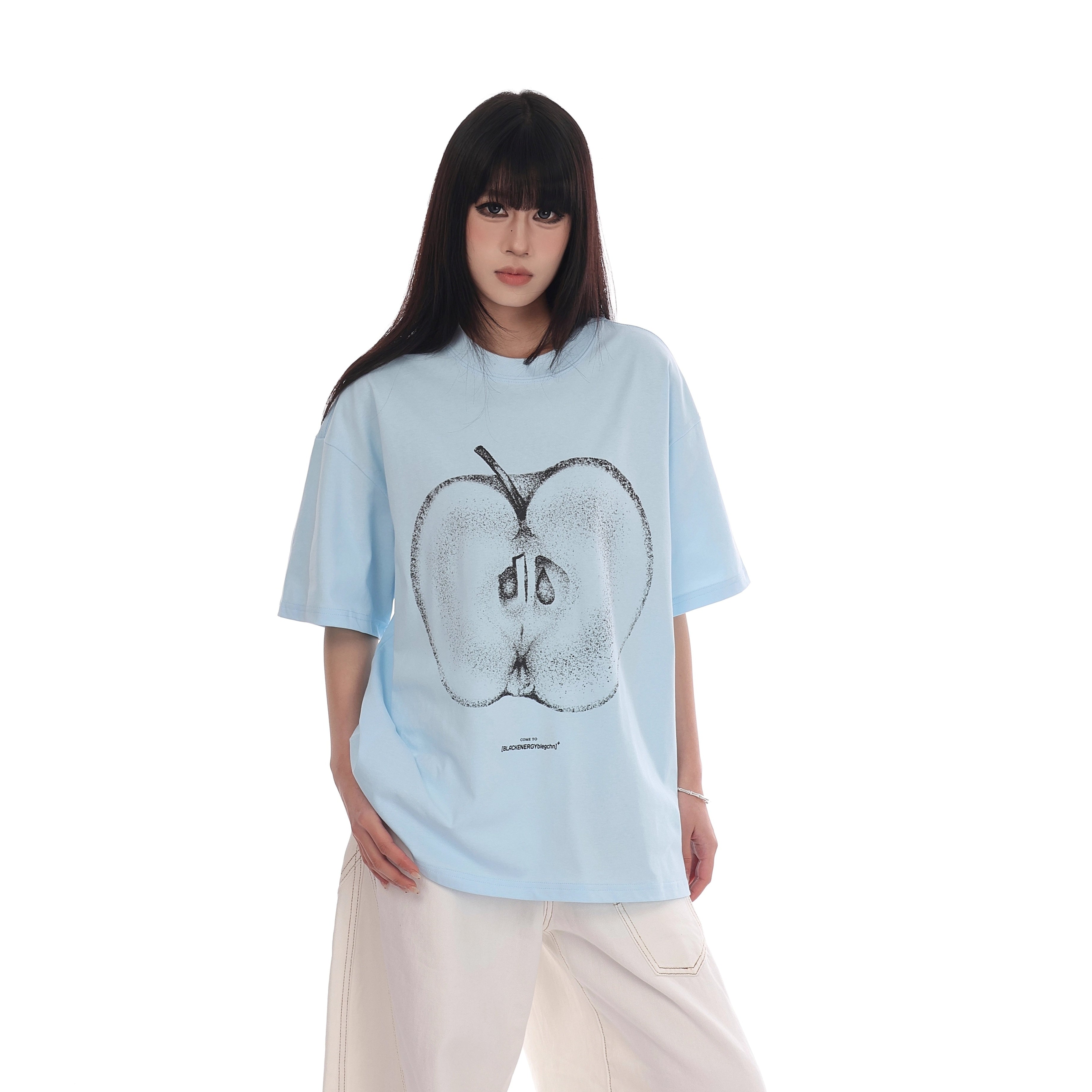 Cut Apple Print T-shirt VI2002