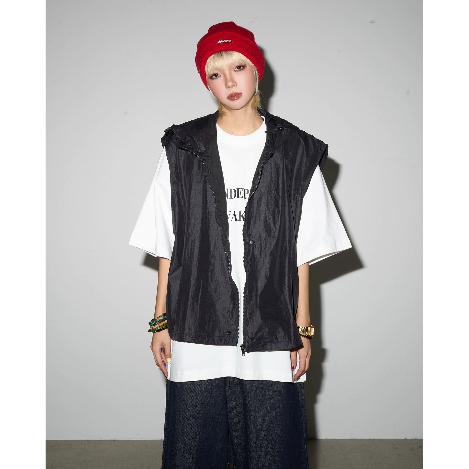 Unisex ZIP Hooded Vest MN9018