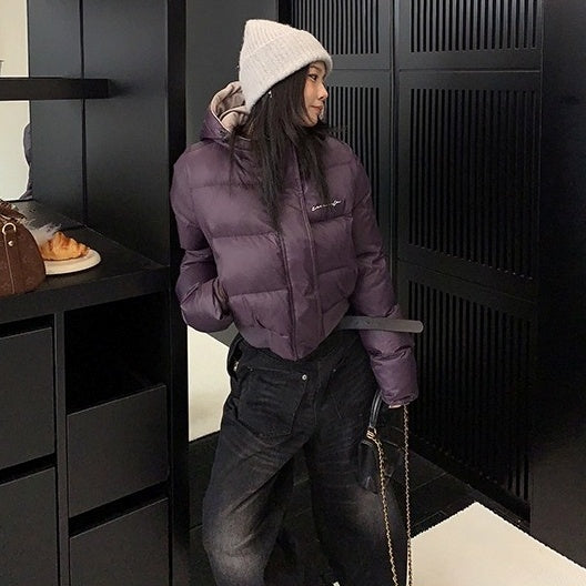 Retro Short Hooded Padded Jacket OS2071