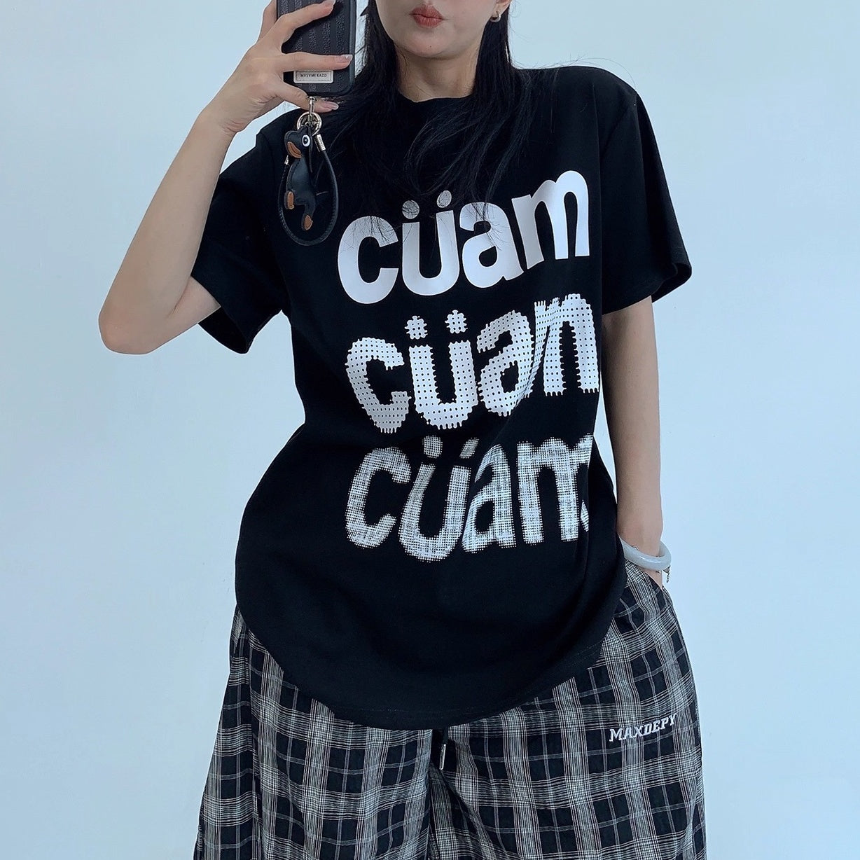 Casual Letter Print T-shirt OS2015