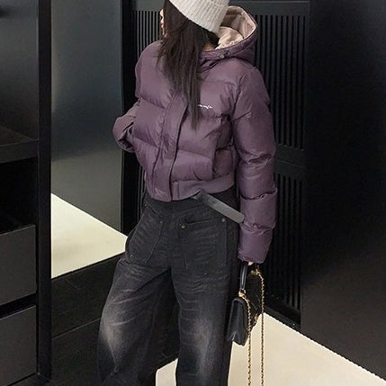 Retro Short Hooded Padded Jacket OS2071