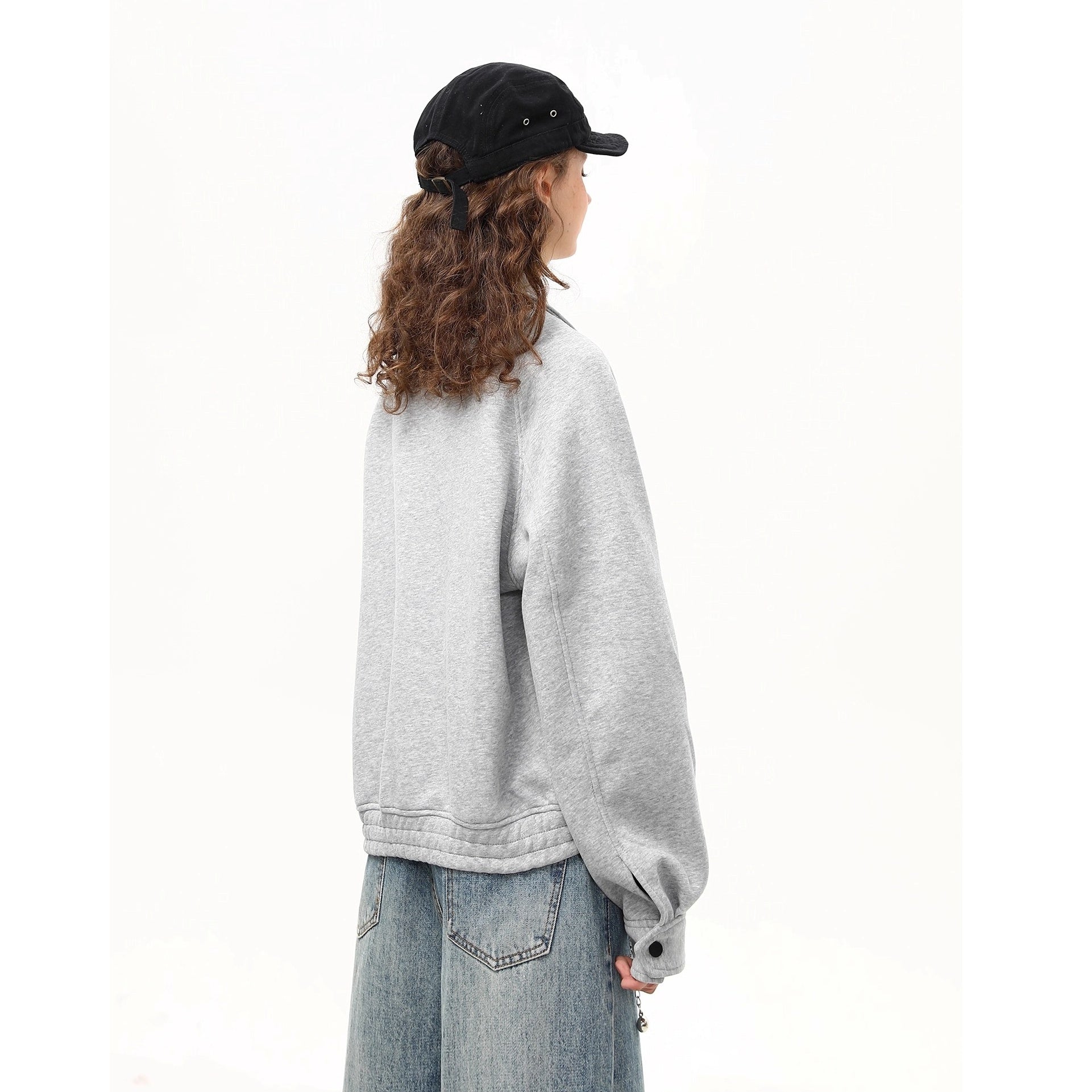 Square Collar Button-down Sweat Jacket MW10262