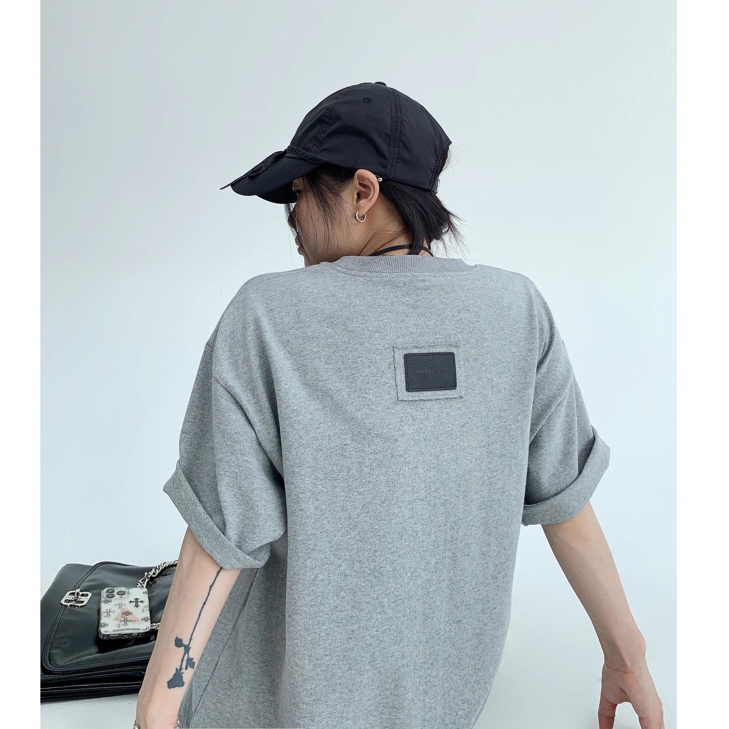 Oversize Back Patch Embroidery T-shirt OS2008