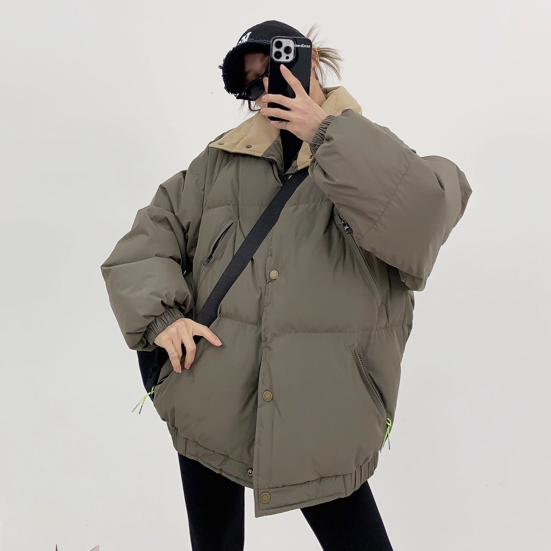 Stand Collar Loose Padded Jacket OS2059