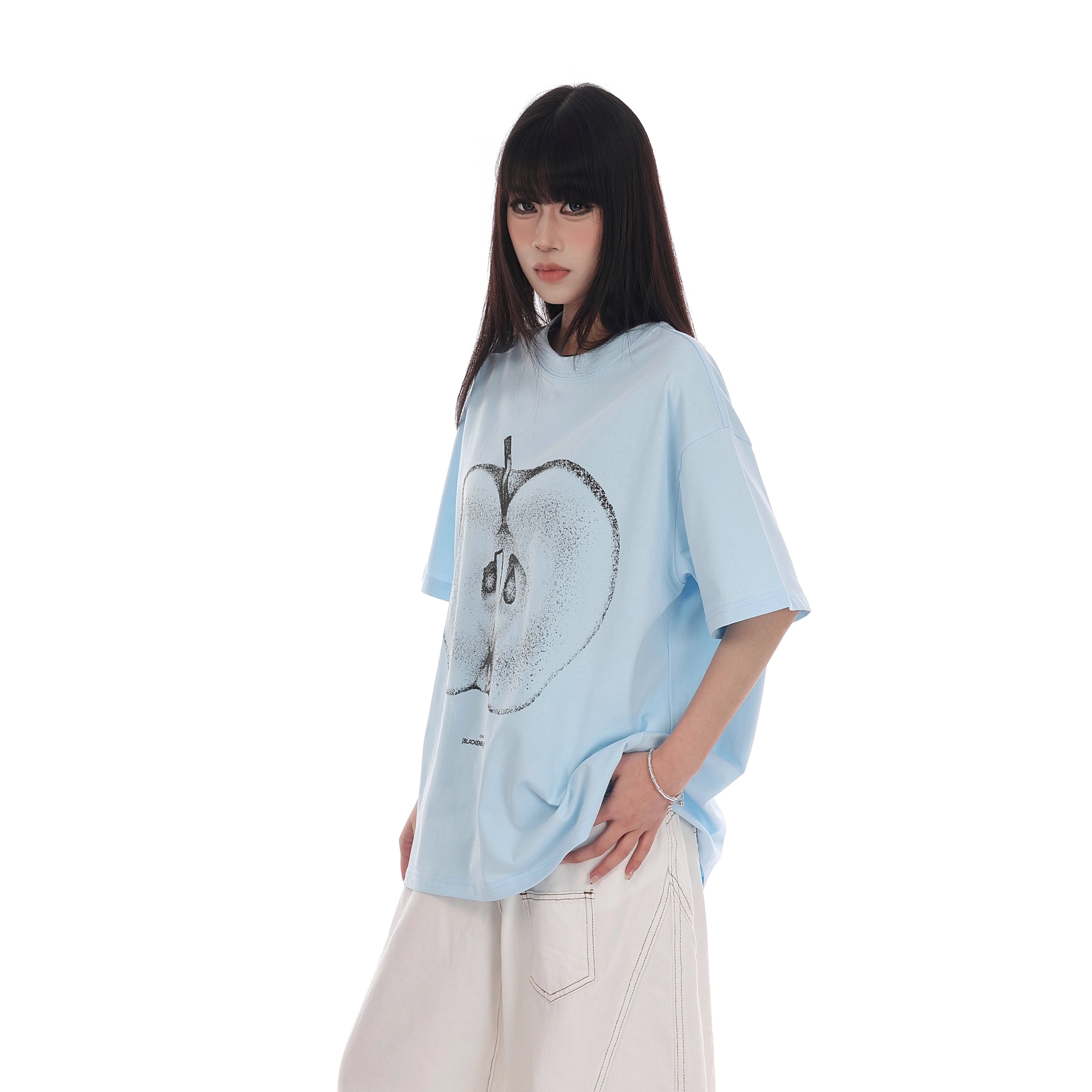 Cut Apple Print T-shirt VI2002