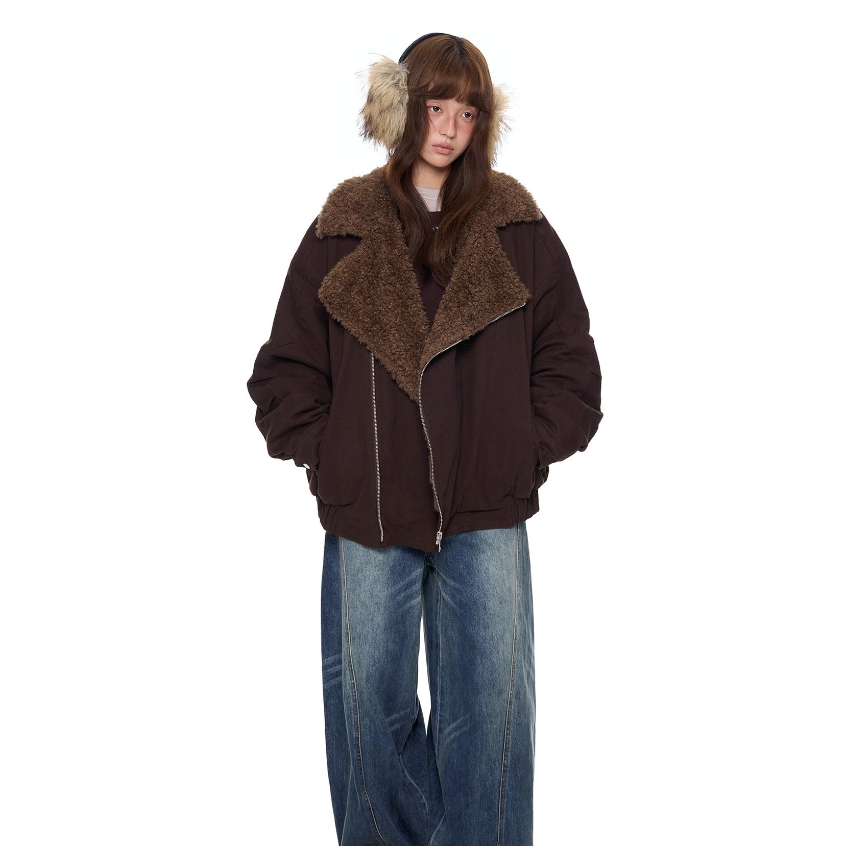 Cable-Stayed Design Polar Fleece Jacket EZ297