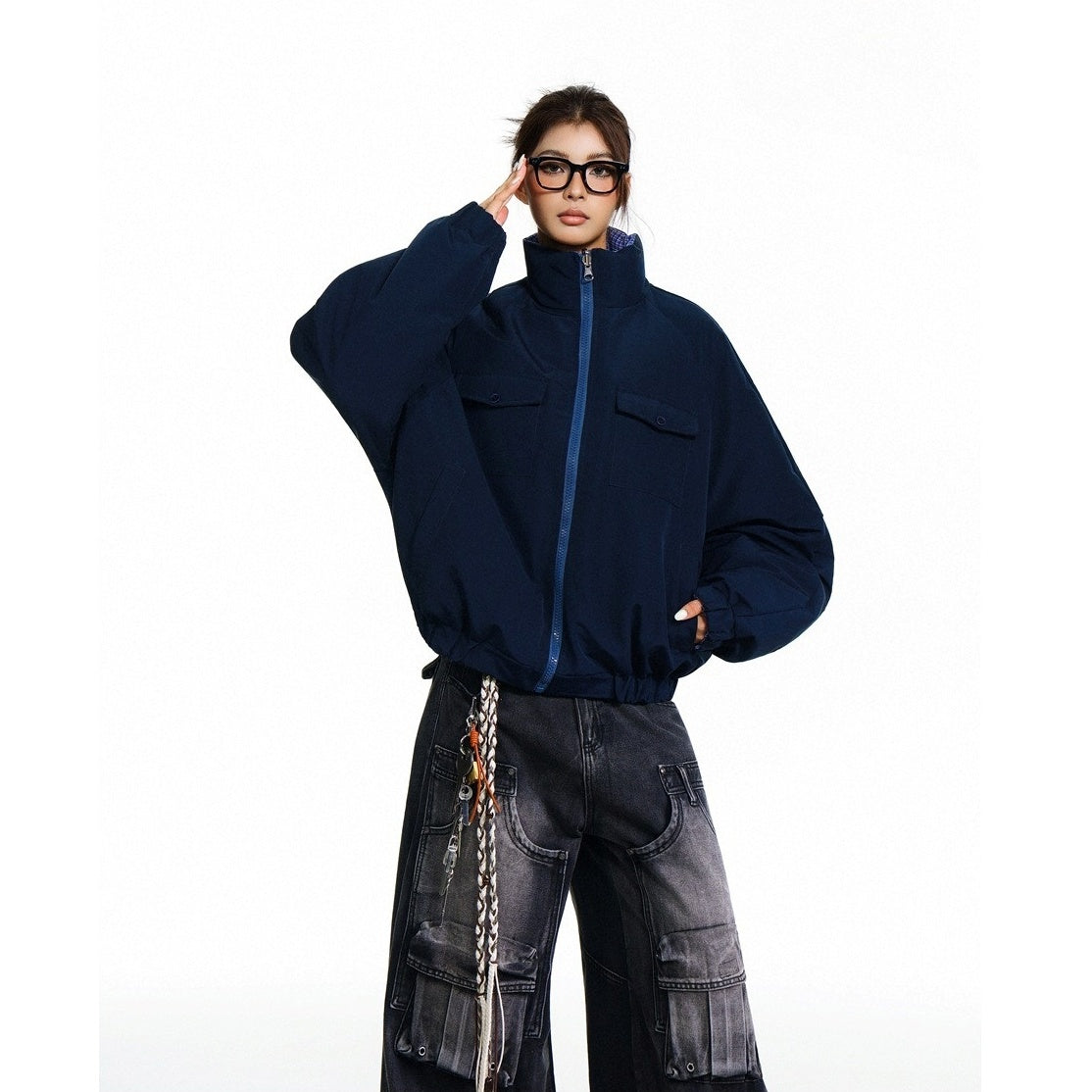 Reversible Plaid Padded Jacket MY30