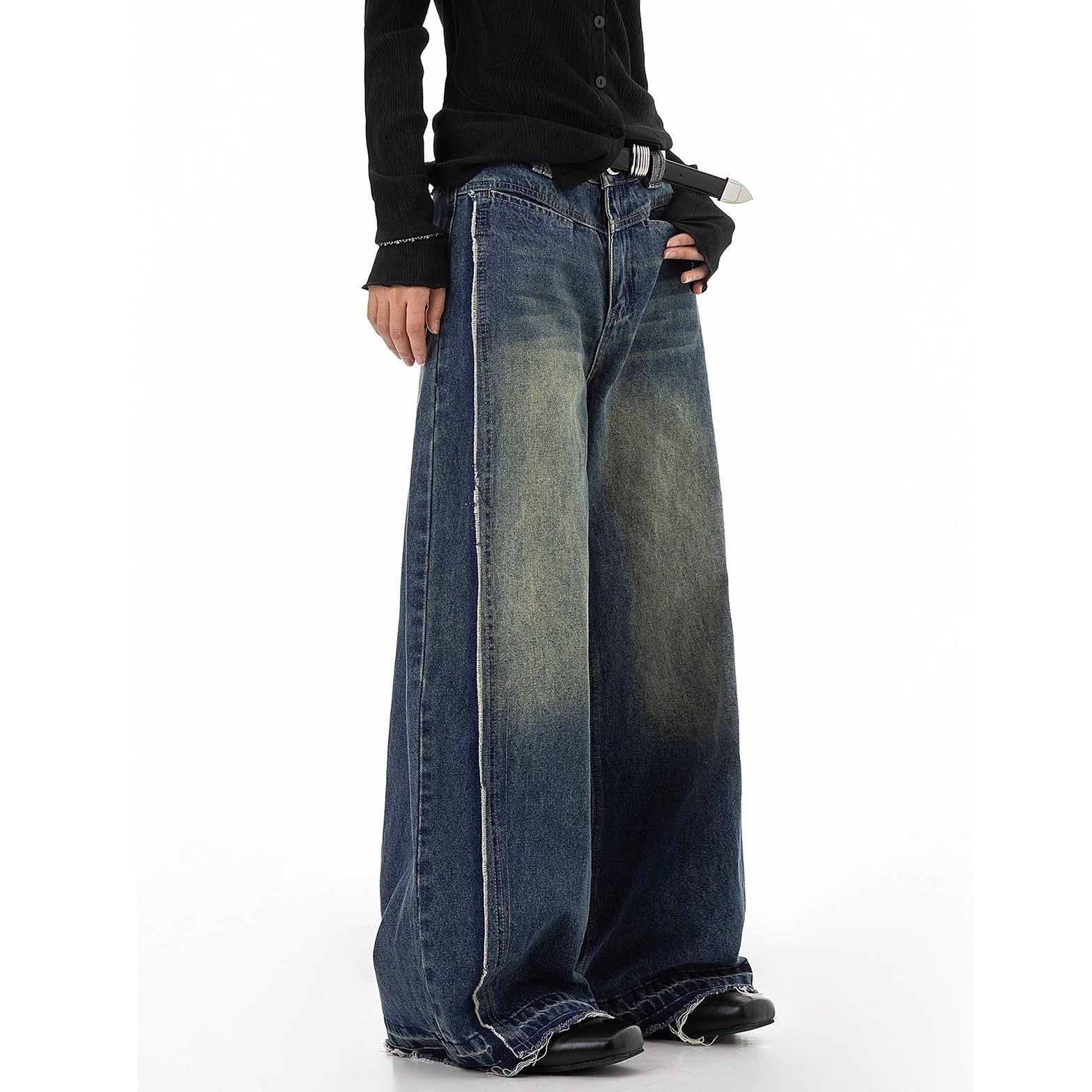 Vintage Damage Wide Buggy Jeans IC9114