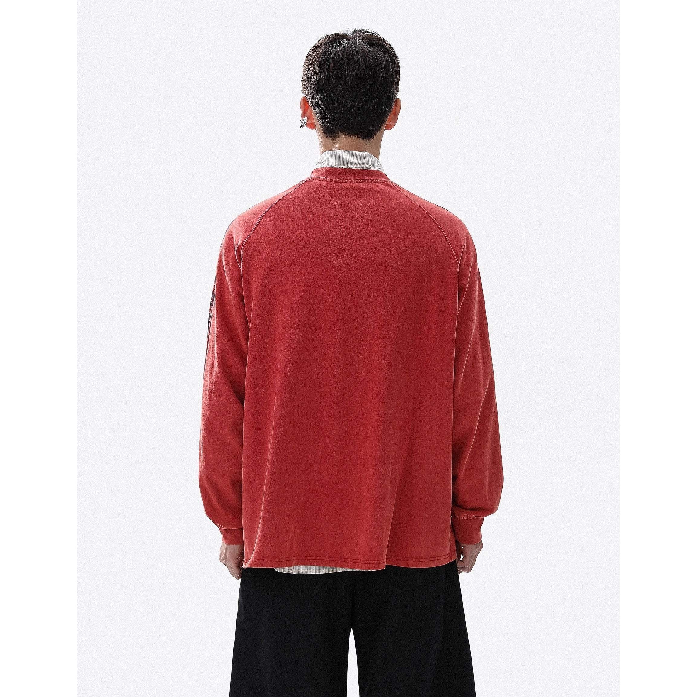 Vintage Letter Print Long Sleeve T-shirt MR8032