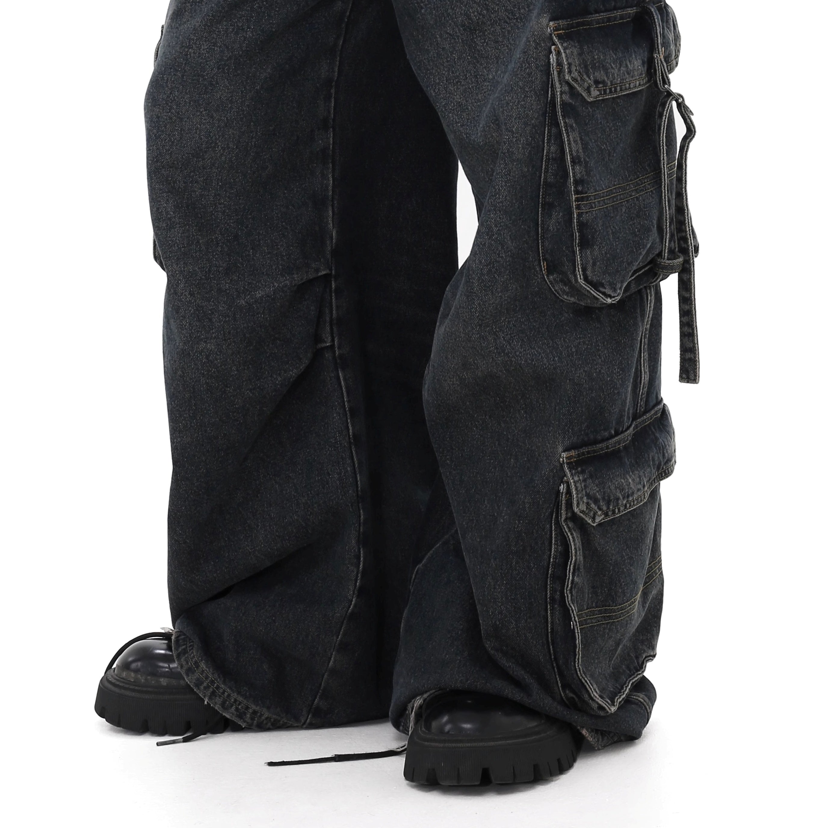 Washed Loose Work Cargo Jeans GB7025