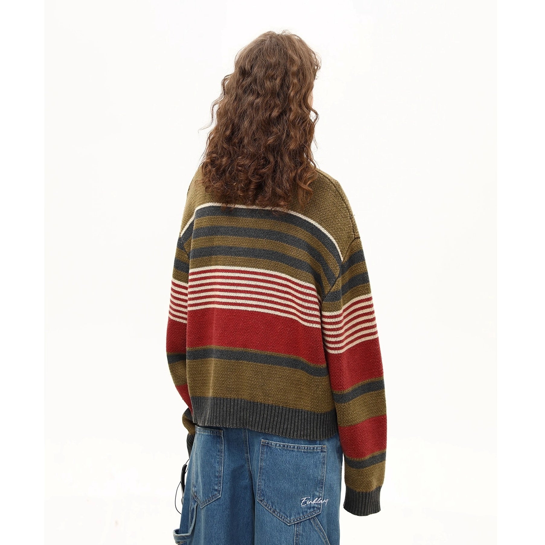 Retro Border Stand Collar Knit Jacket MW10266