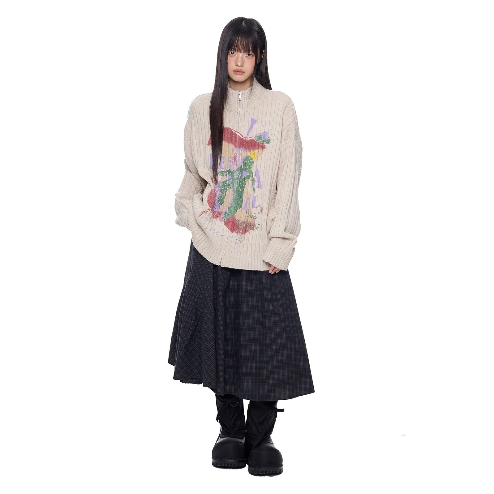 Monogram Print Lib Knit Cardigan EZ264