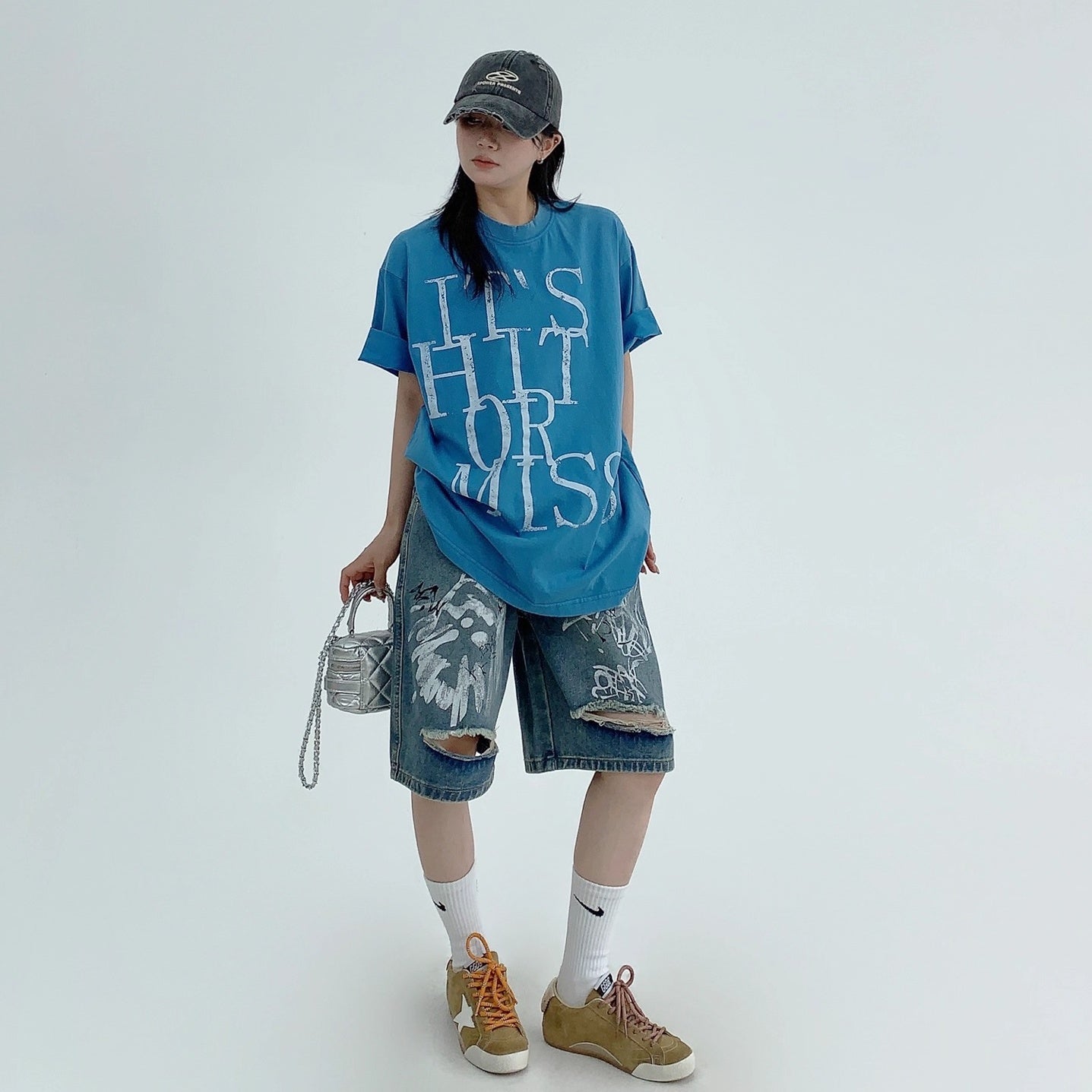 Washed Old Letter T-Shirt OS2002