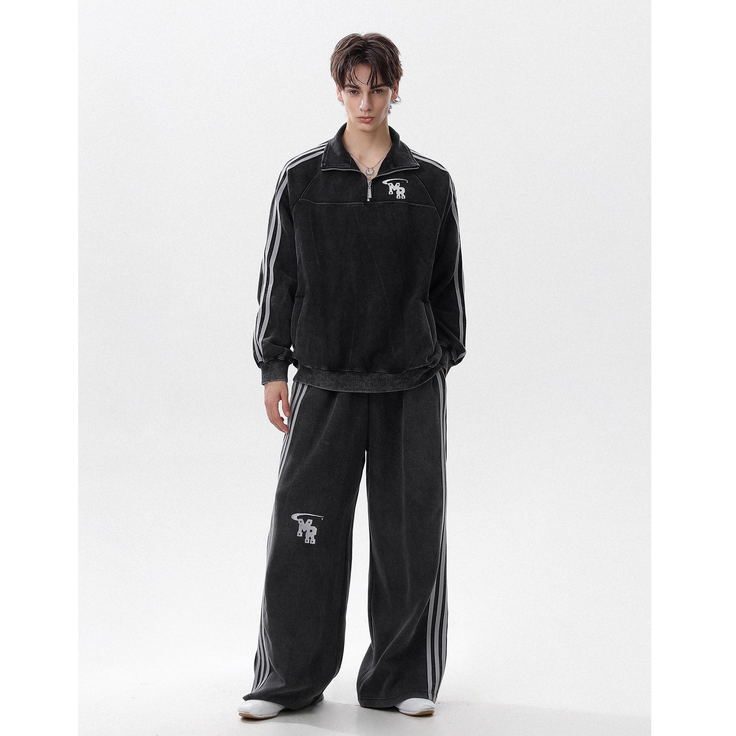 【上下別売り】Stand Collar Sweat Pullover ＆ Wide Pants Set-up MR8027