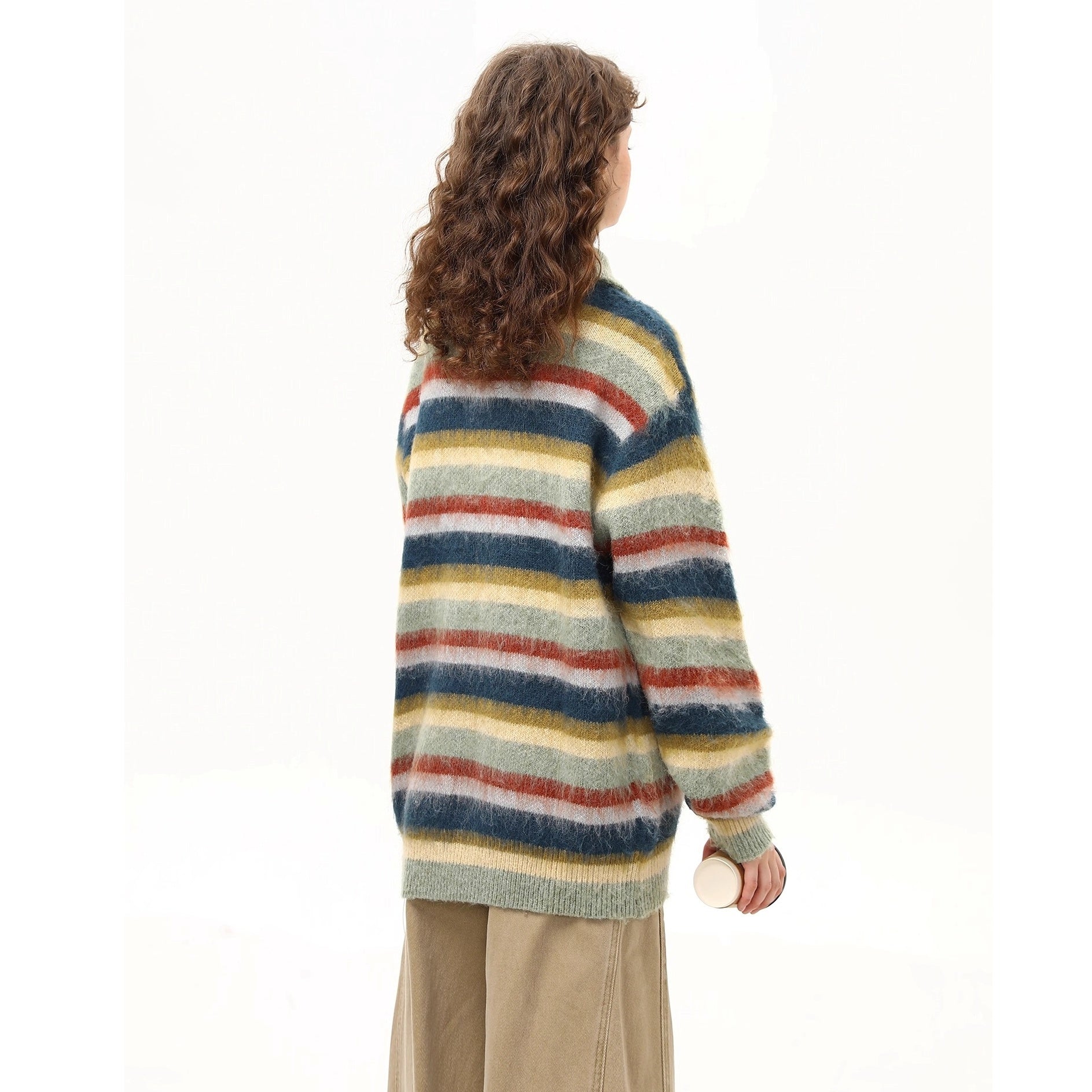 Polo Collar Multi Border Sweater MW10252