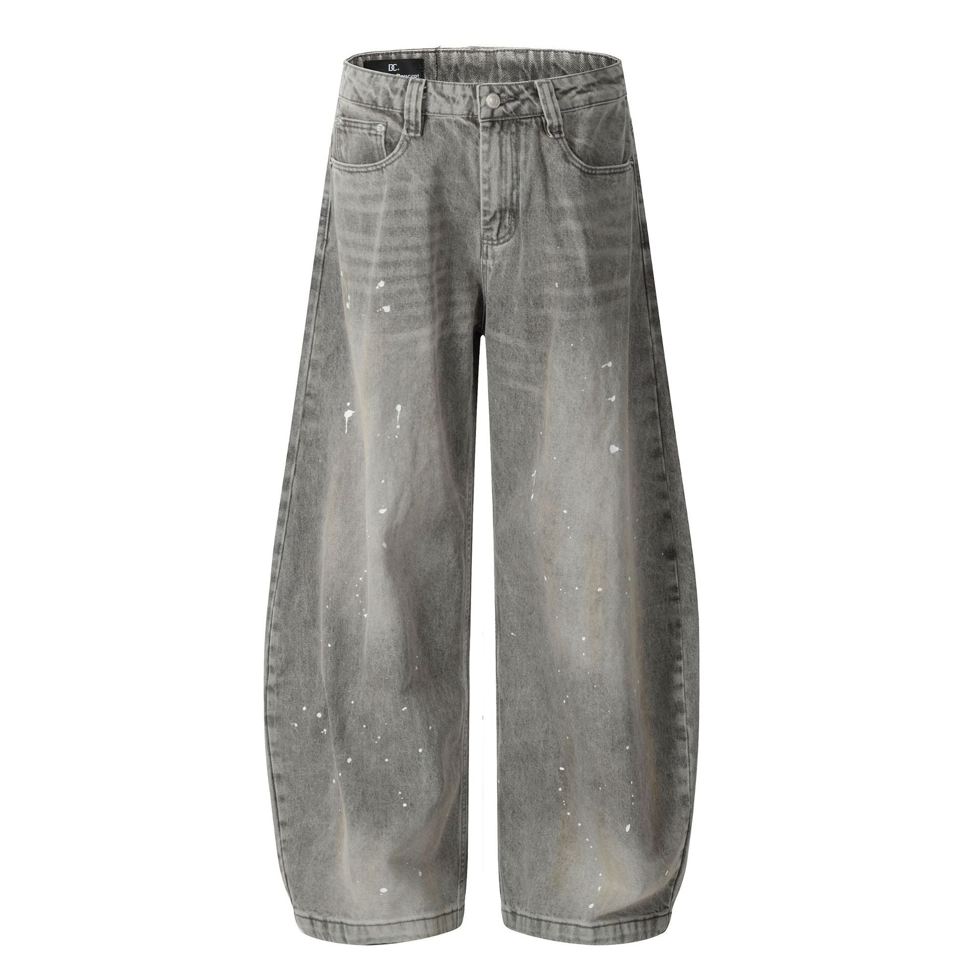 Retro Wash Ink Splash Curve Jeans MW10205