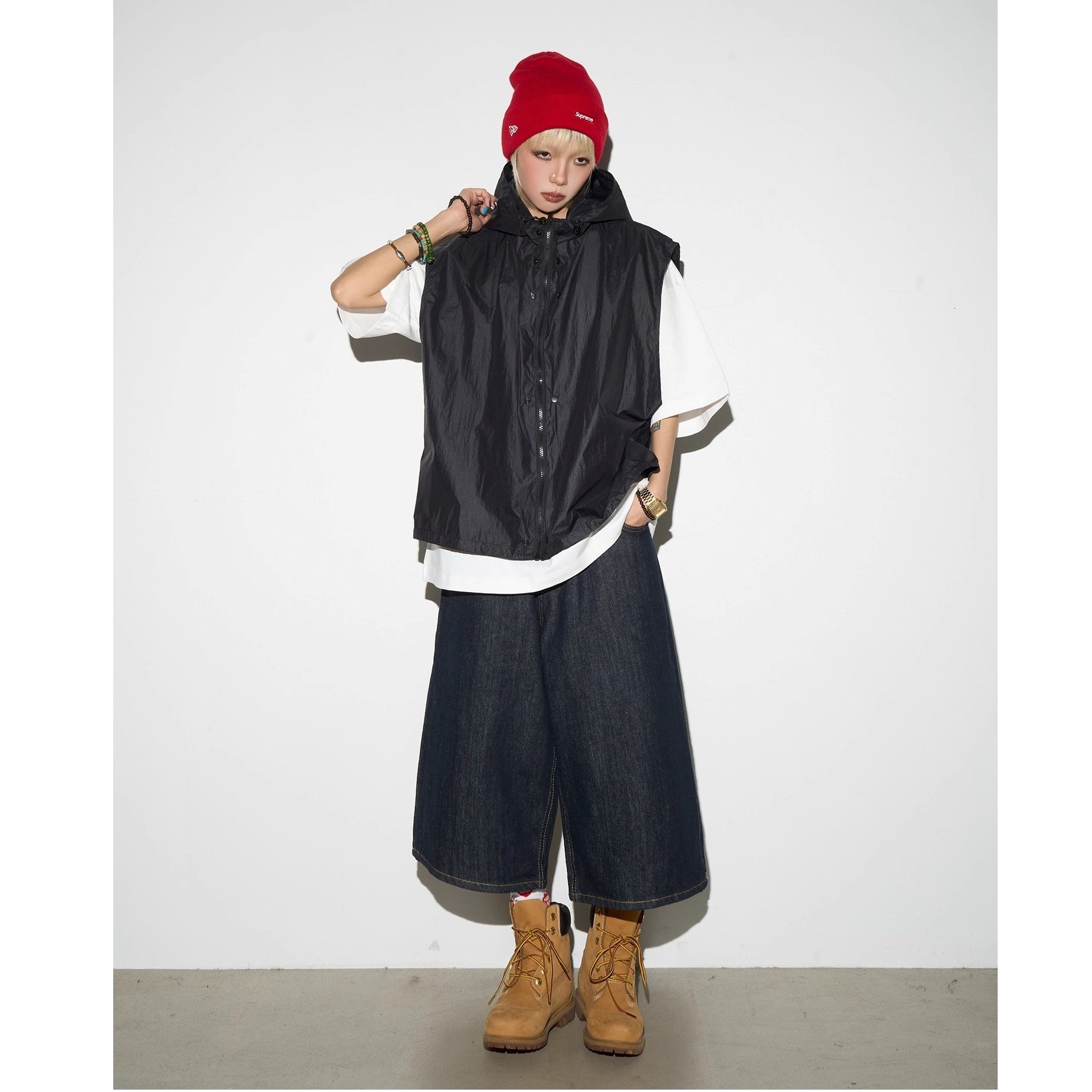 Unisex ZIP Hooded Vest MN9018