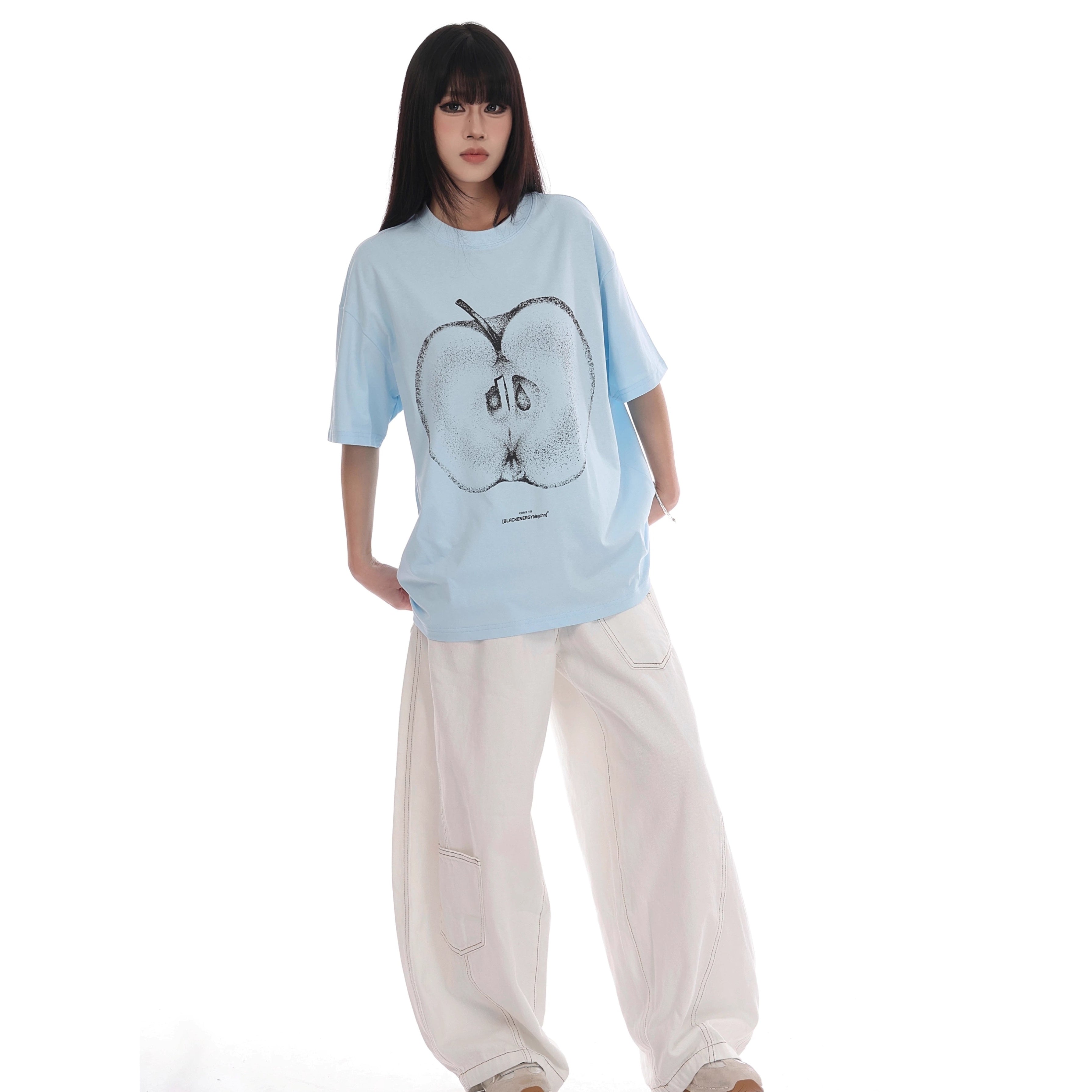 Cut Apple Print T-shirt VI2002