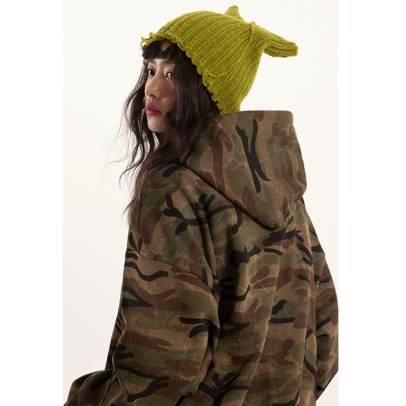 Wash Camouflage Hooded Sweat Jacket MW10309