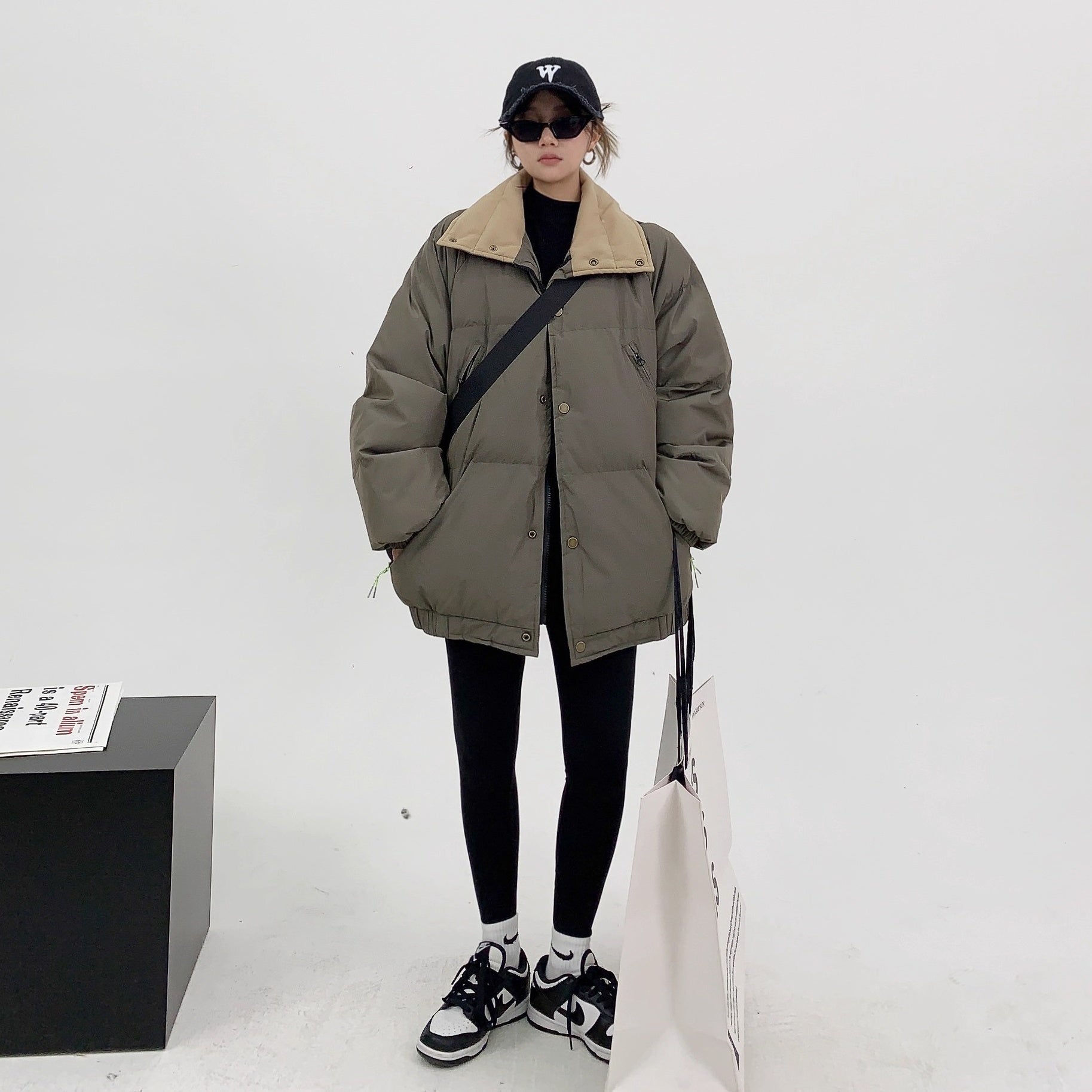 Stand Collar Loose Padded Jacket OS2059