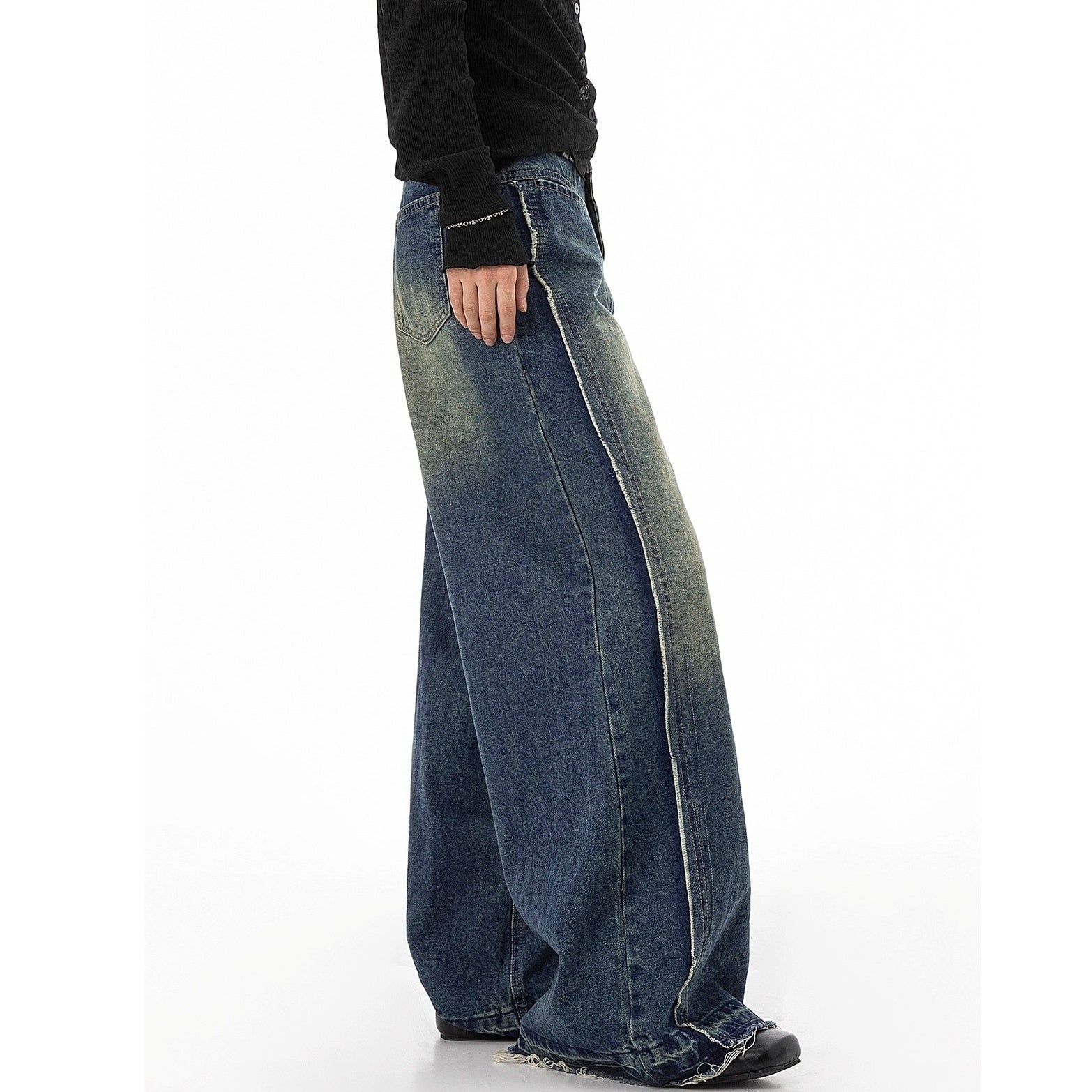 Vintage Damage Wide Buggy Jeans IC9114