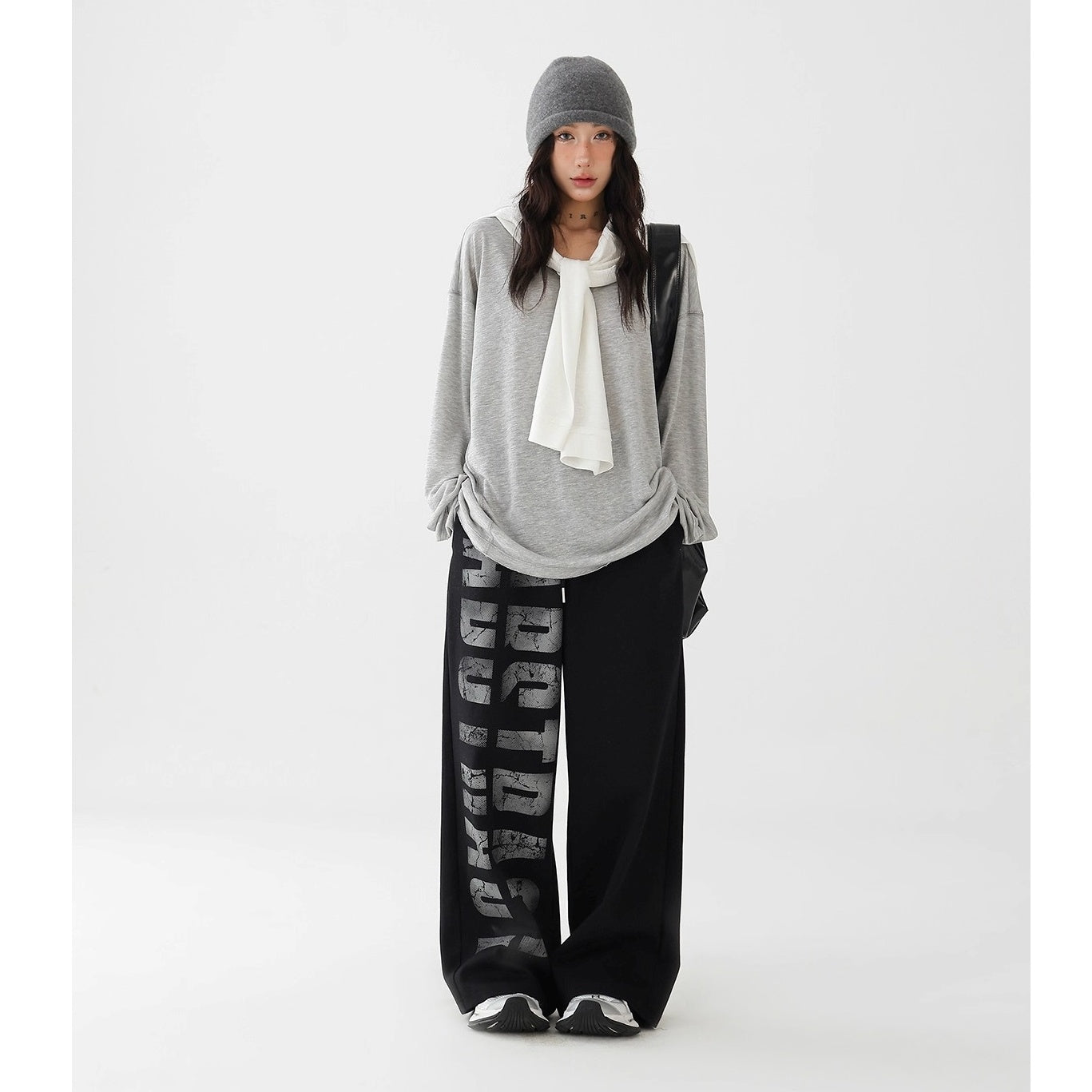 Graphic Print Loose Straight Sweatpants AC7139