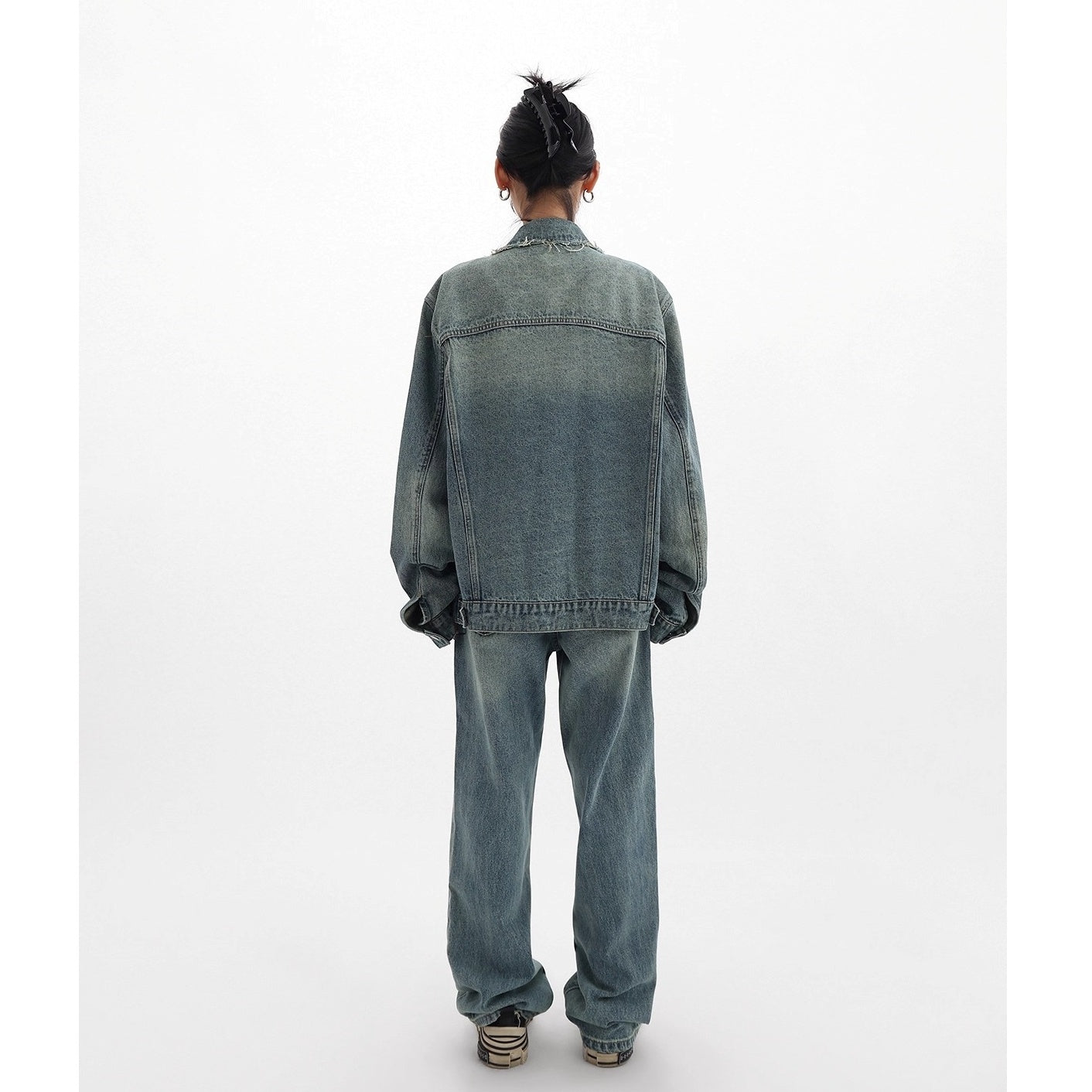 【上下別売り】Vintage Distressed Denim Jacket & Jeans Set-up AC7018